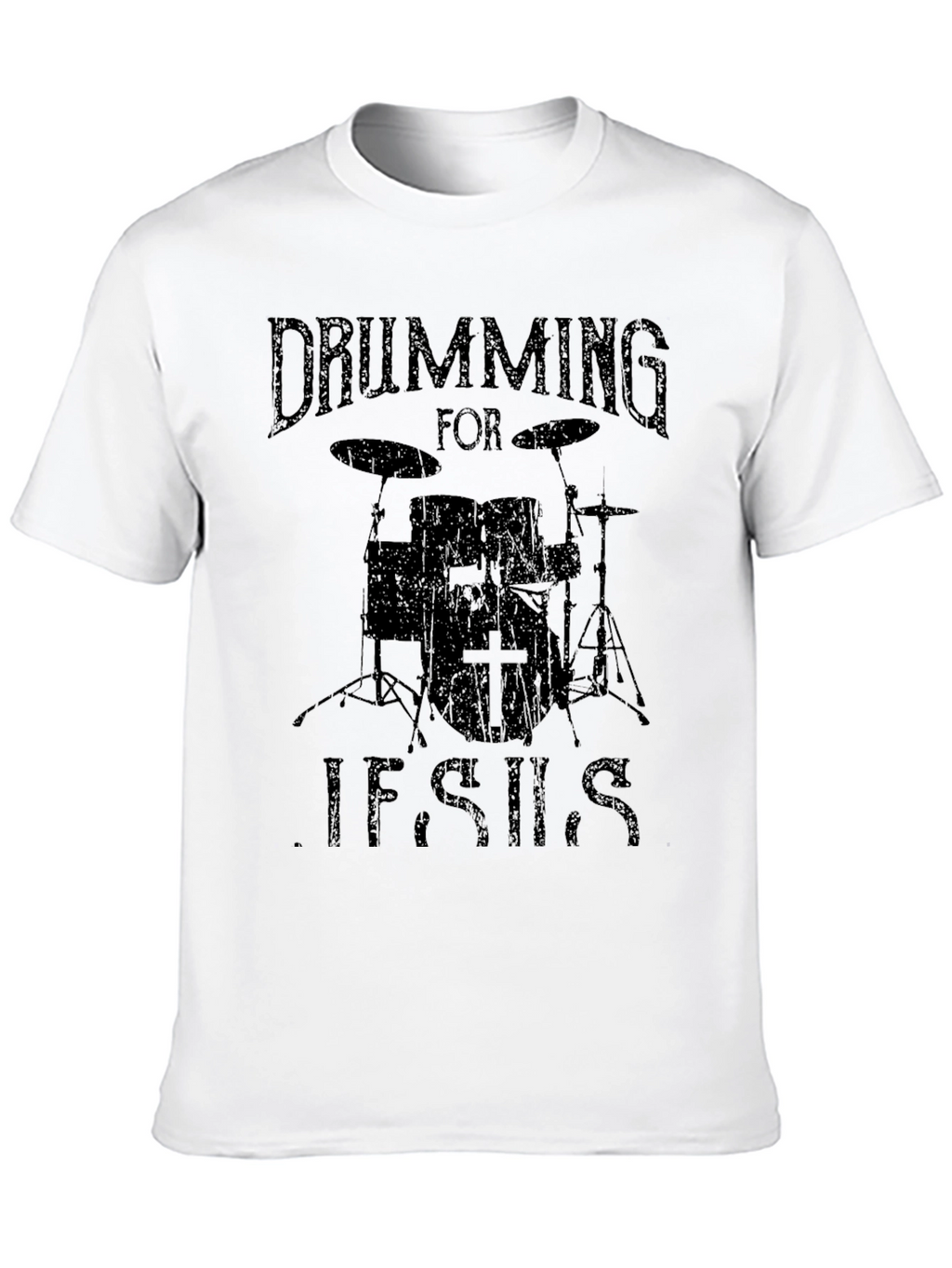 Drumming for Jesus Black T-Shirt