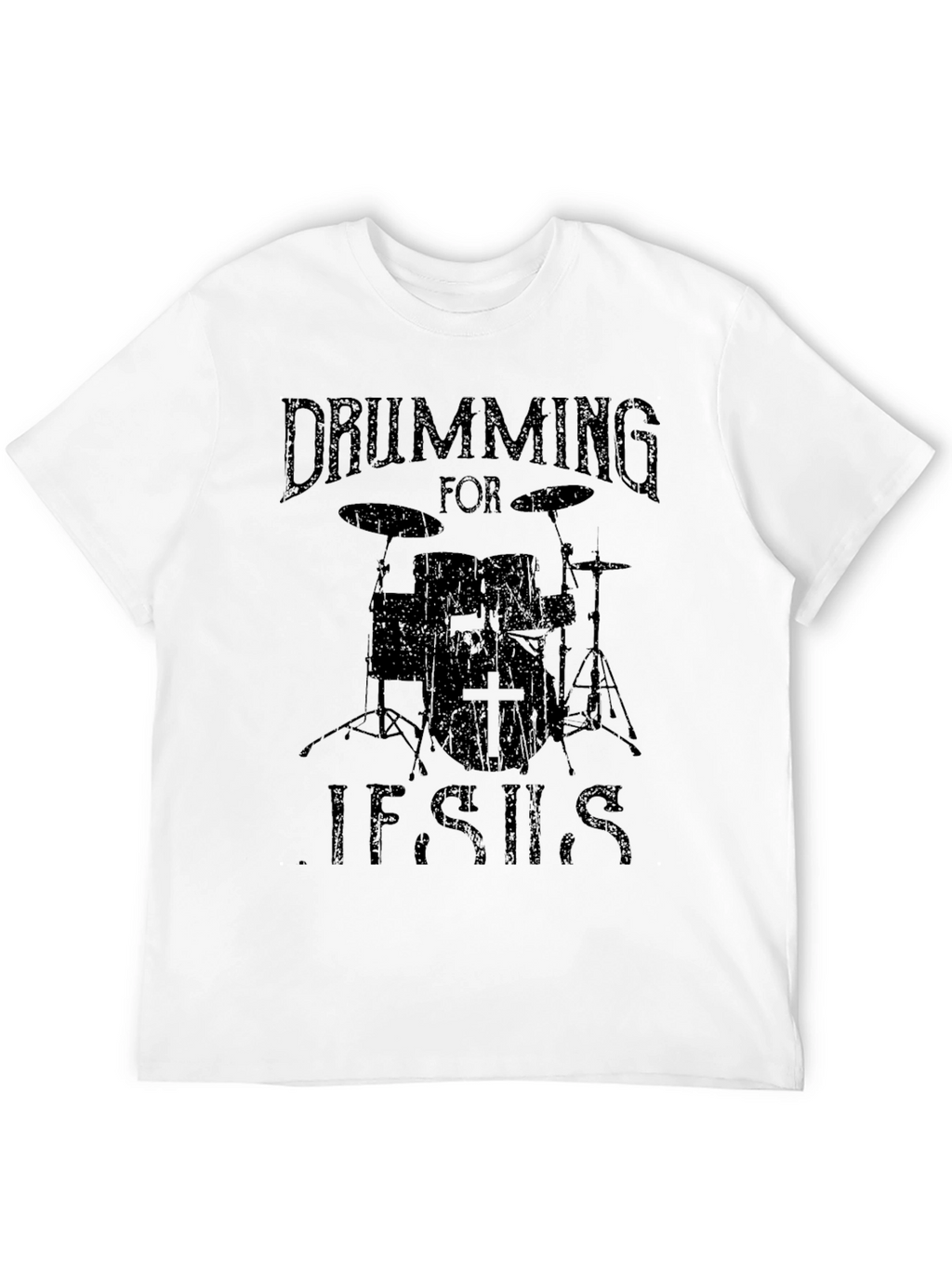 Drumming for Jesus Black T-Shirt
