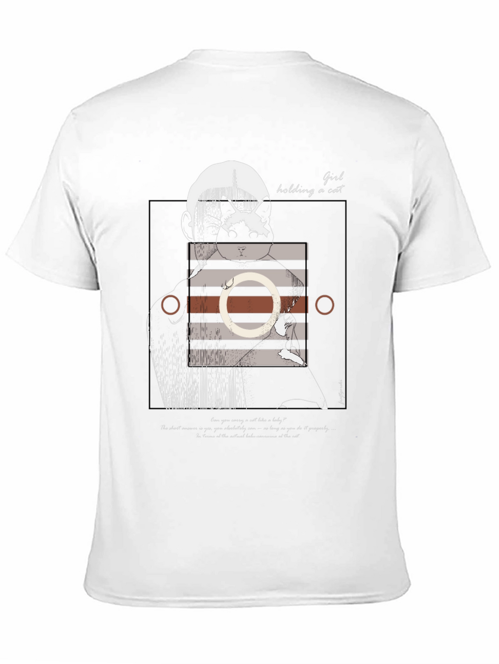 Graphic Tee: Girl Holding a Cat