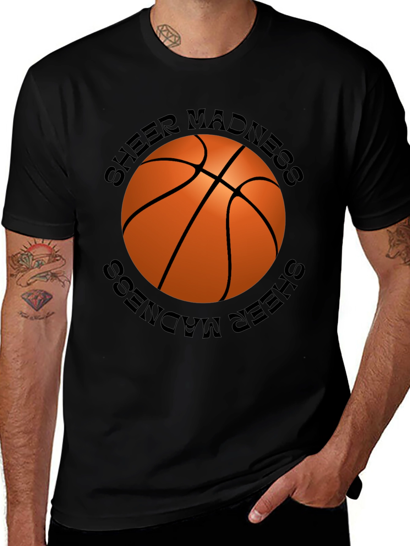Sheer Madness Basketball Graphic T-Shirt