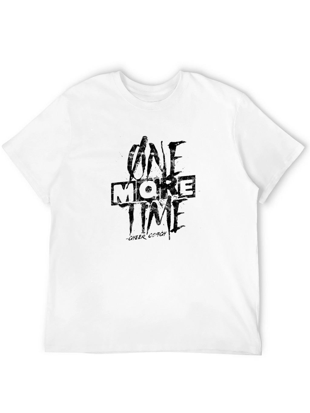 One More Time Cheer Coach Black T-Shirt