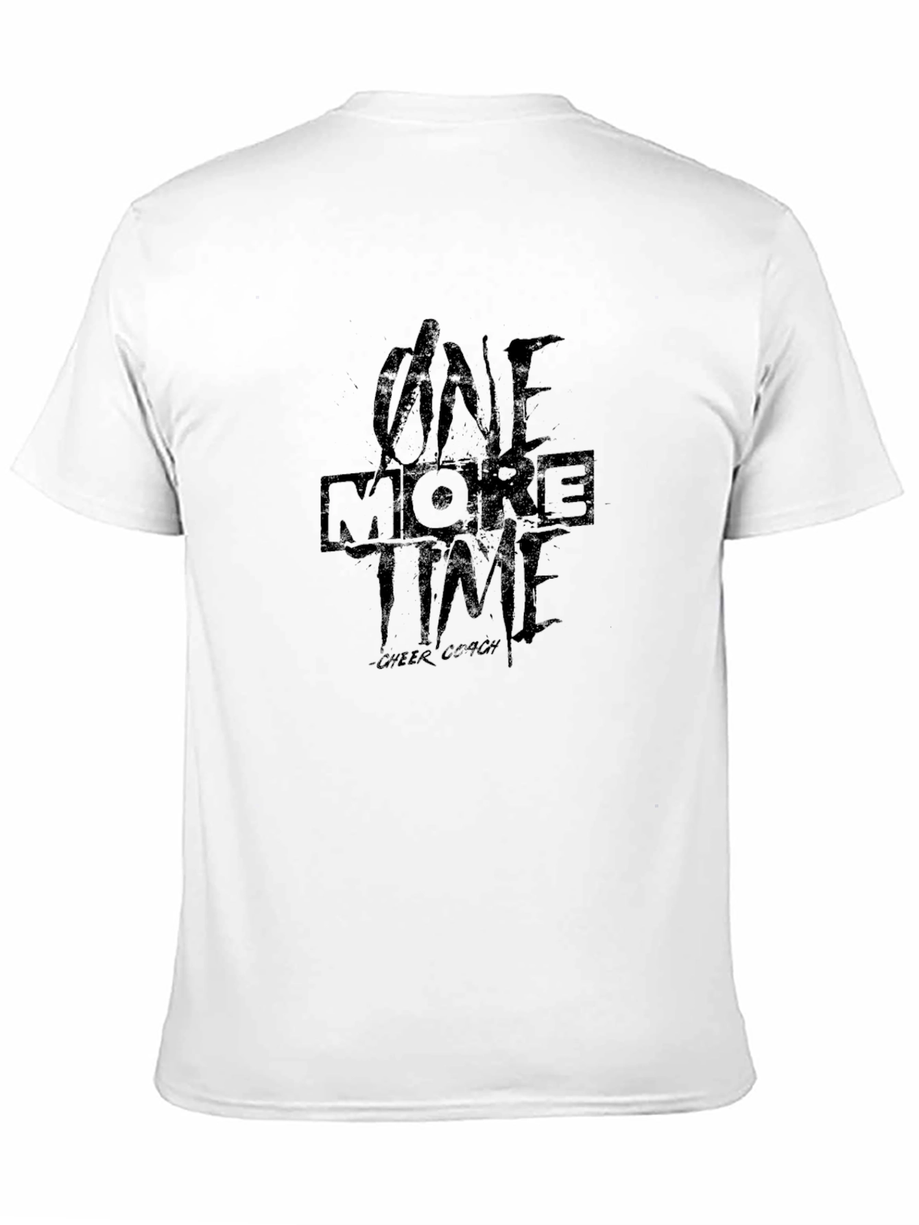 One More Time Cheer Coach Black T-Shirt