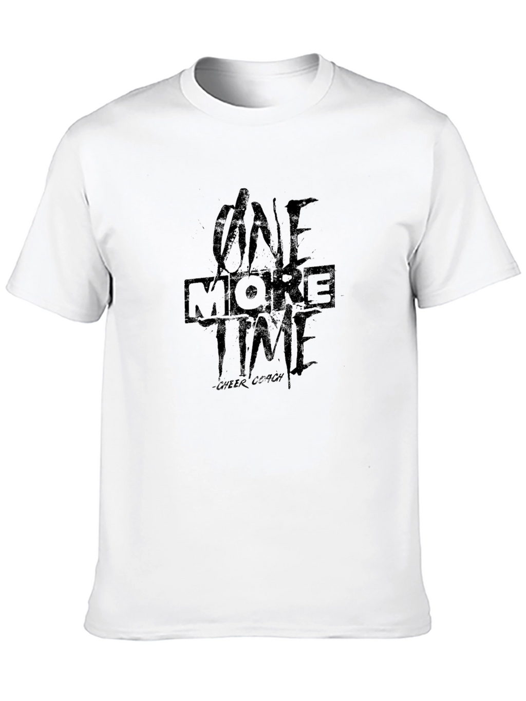 One More Time Cheer Coach Black T-Shirt