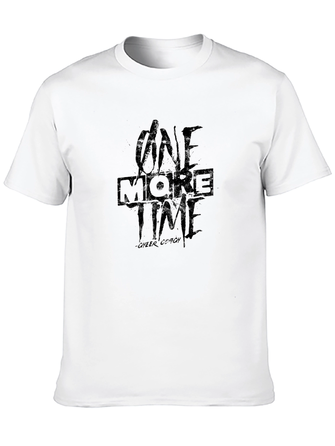 One More Time Cheer Coach Black T-Shirt