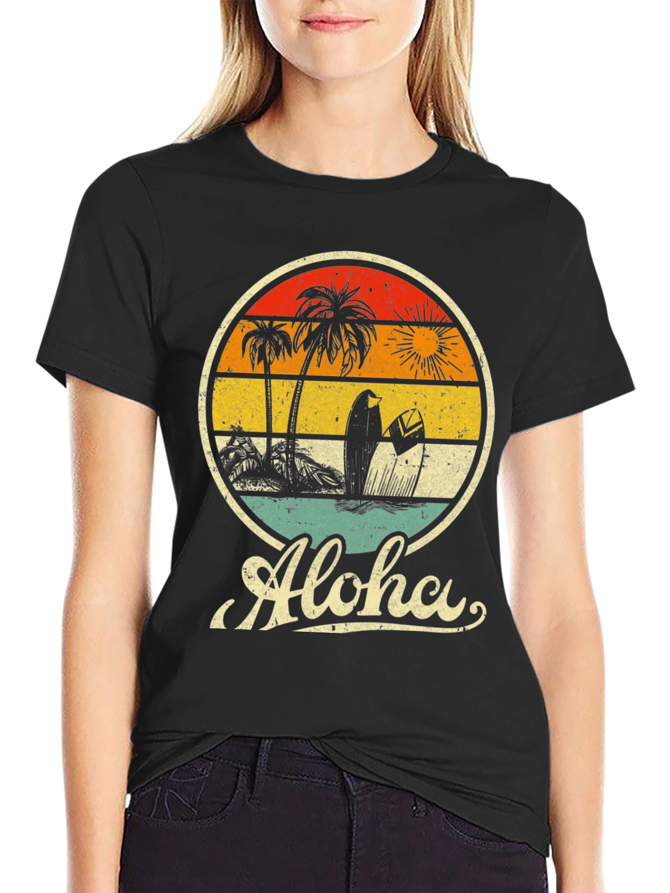 Vintage Aloha Surf T-Shirt - Retro Beach Design
