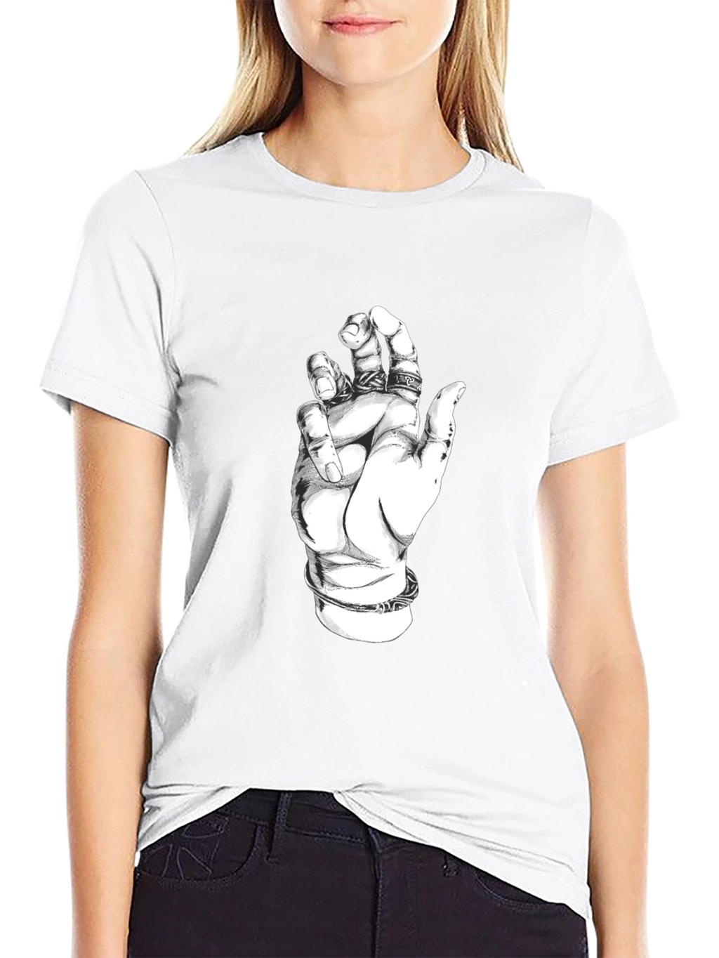 Hand Graphic Black T-Shirt - Unisex