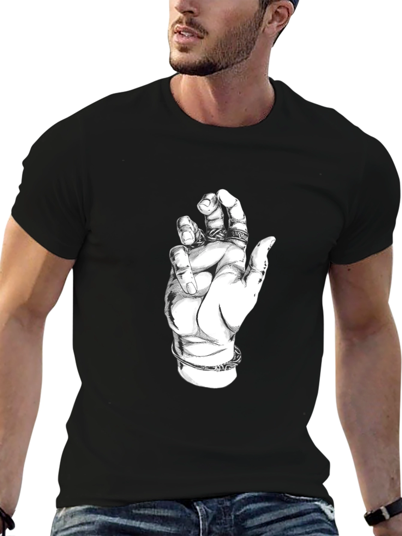 Hand Graphic Black T-Shirt - Unisex