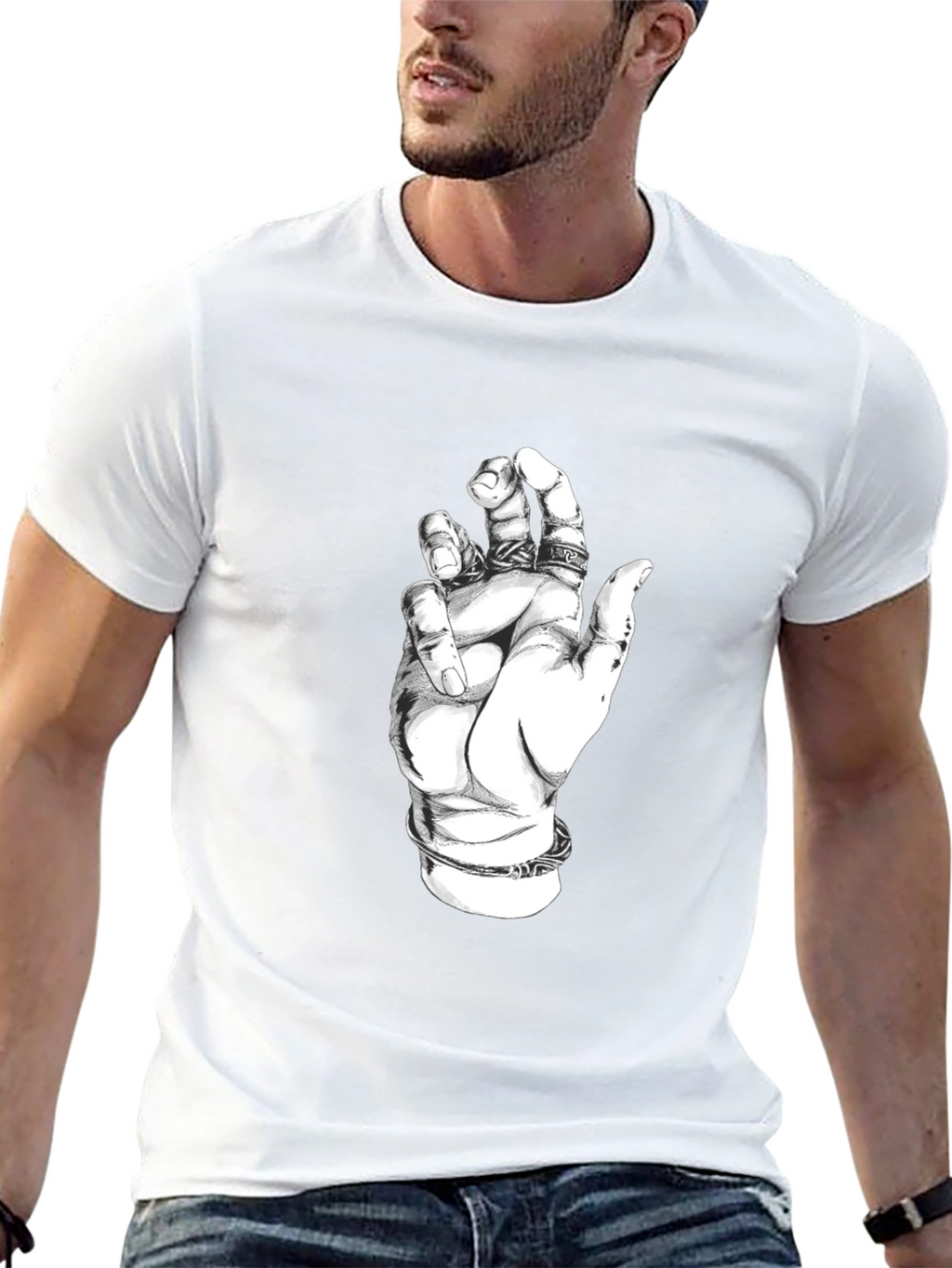 Hand Graphic Black T-Shirt - Unisex