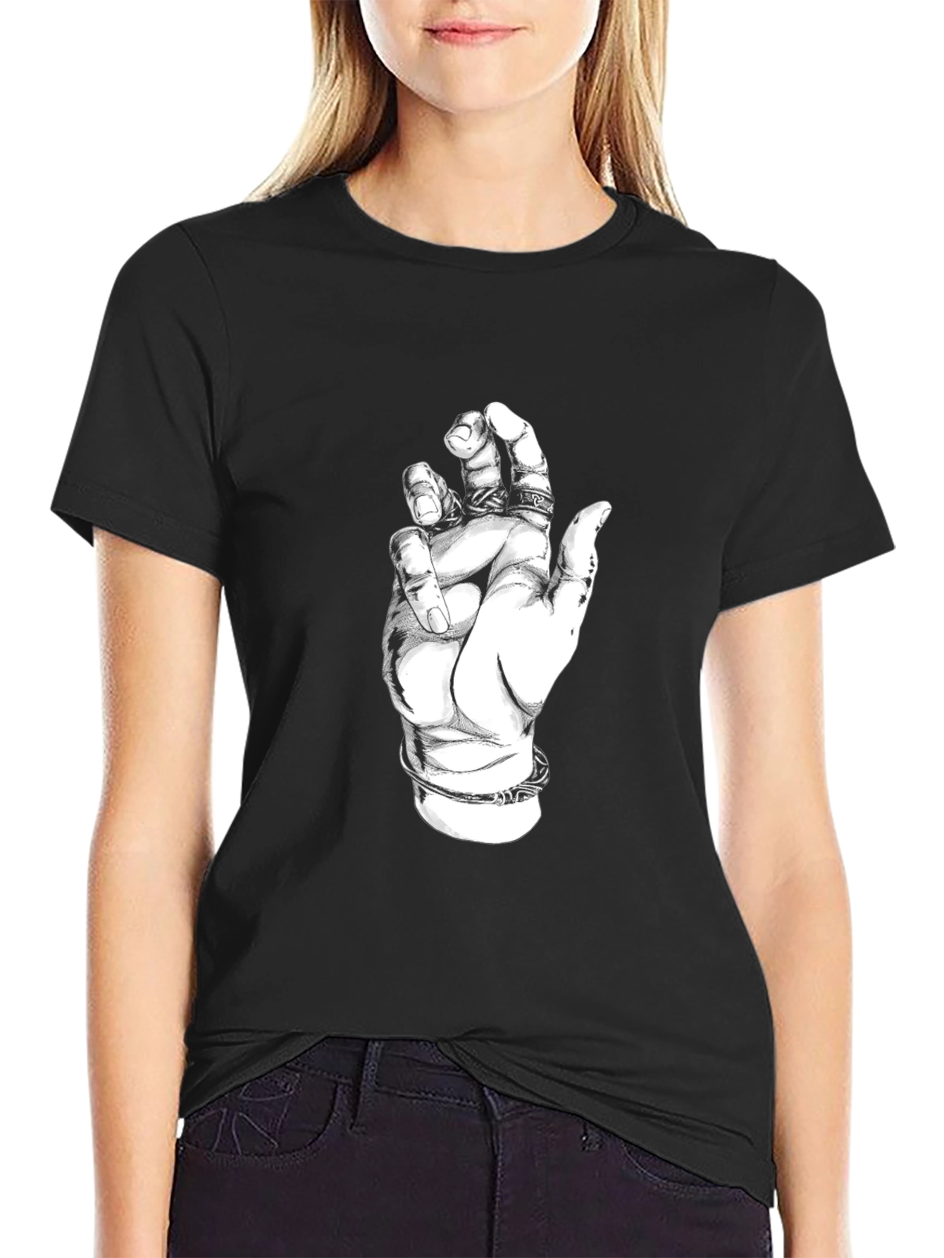 Hand Graphic Black T-Shirt - Unisex