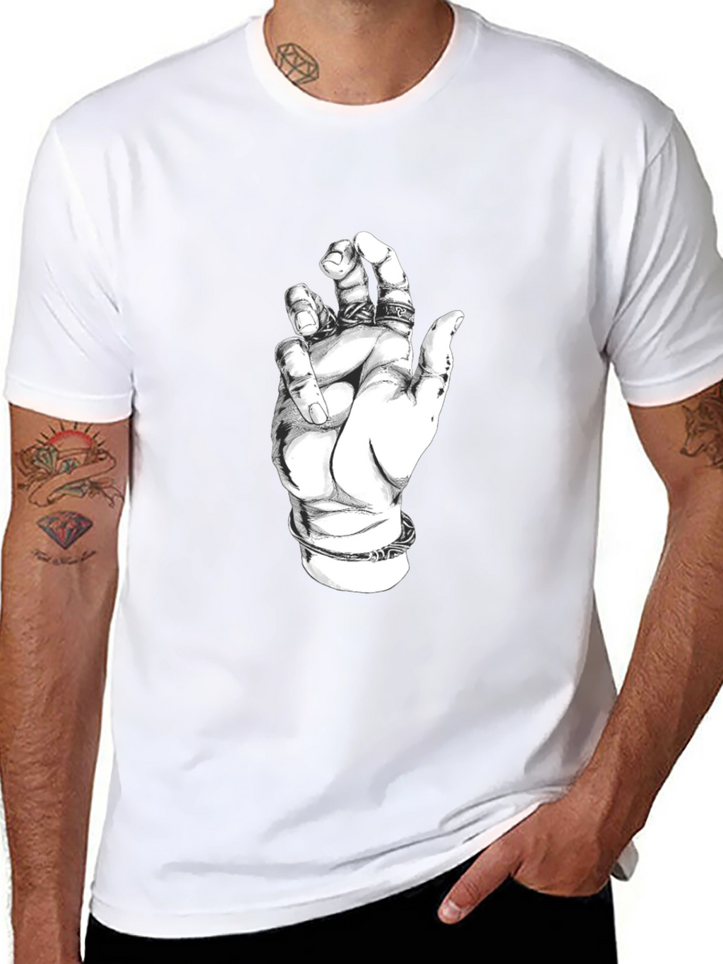 Hand Graphic Black T-Shirt - Unisex