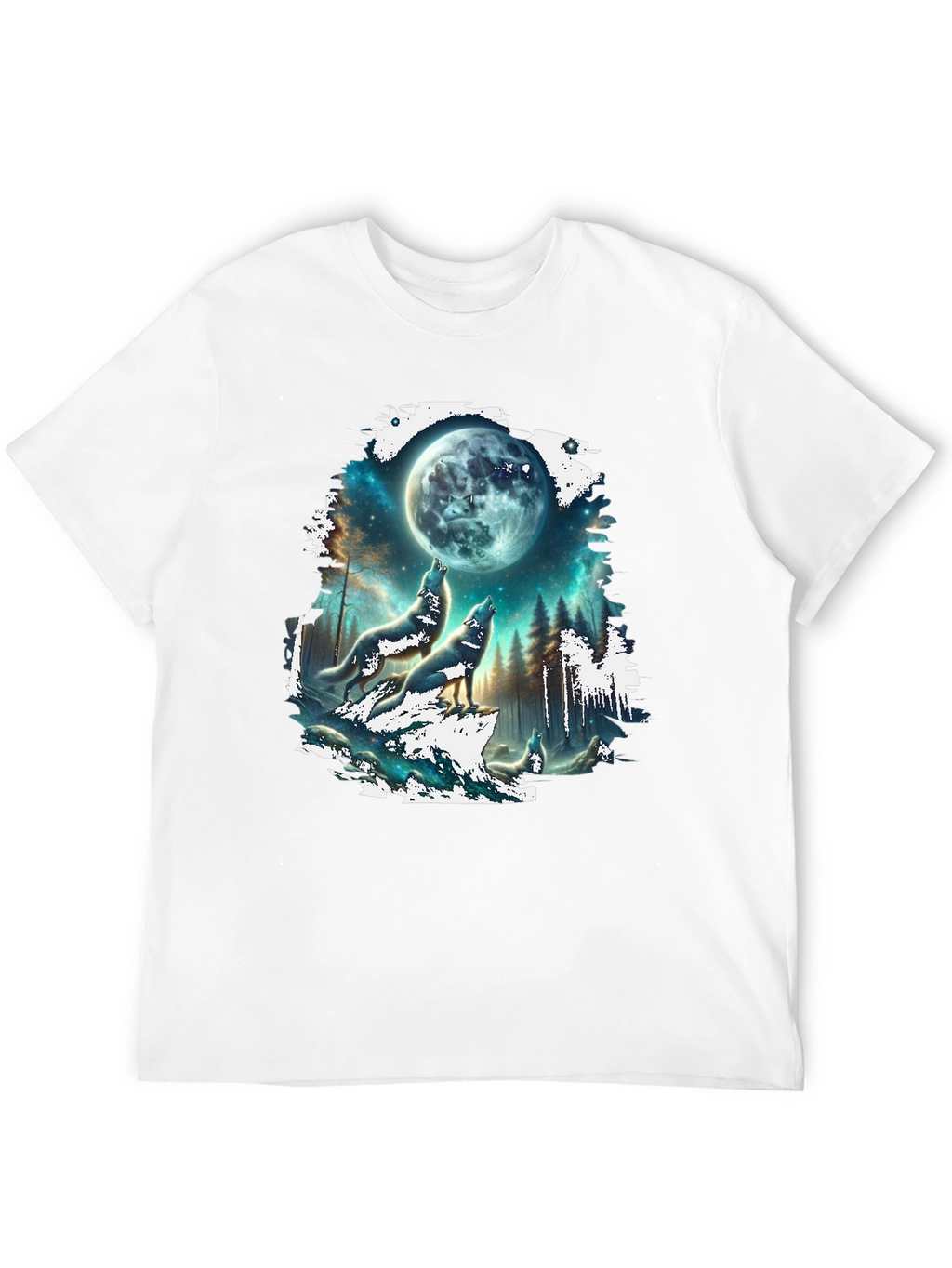 Wolf Moon T-Shirt - Black Graphic Tee