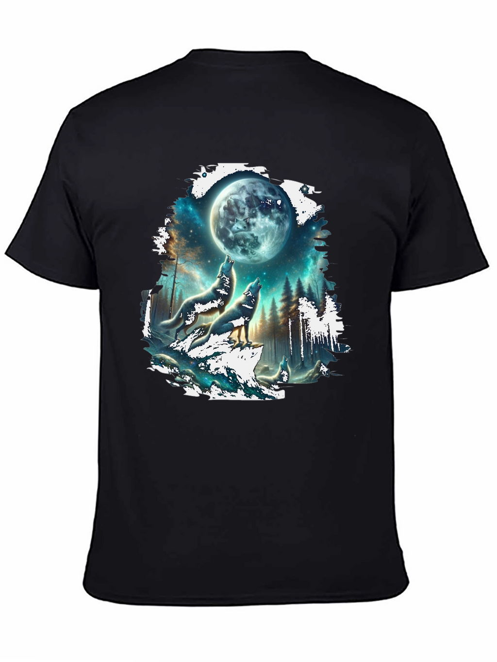 Wolf Moon T-Shirt - Black Graphic Tee