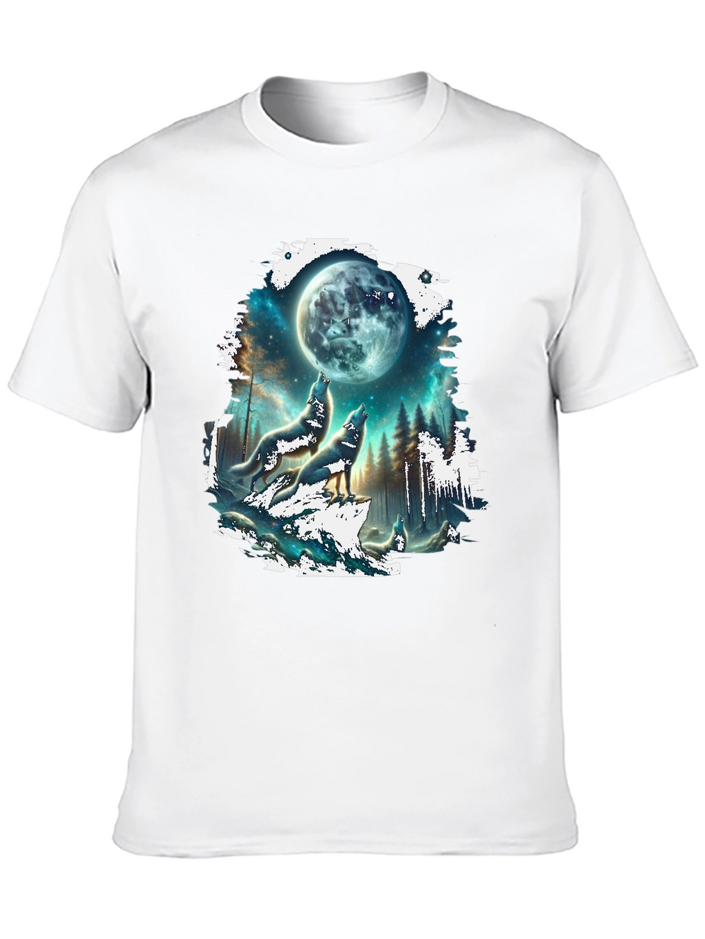 Wolf Moon T-Shirt - Black Graphic Tee