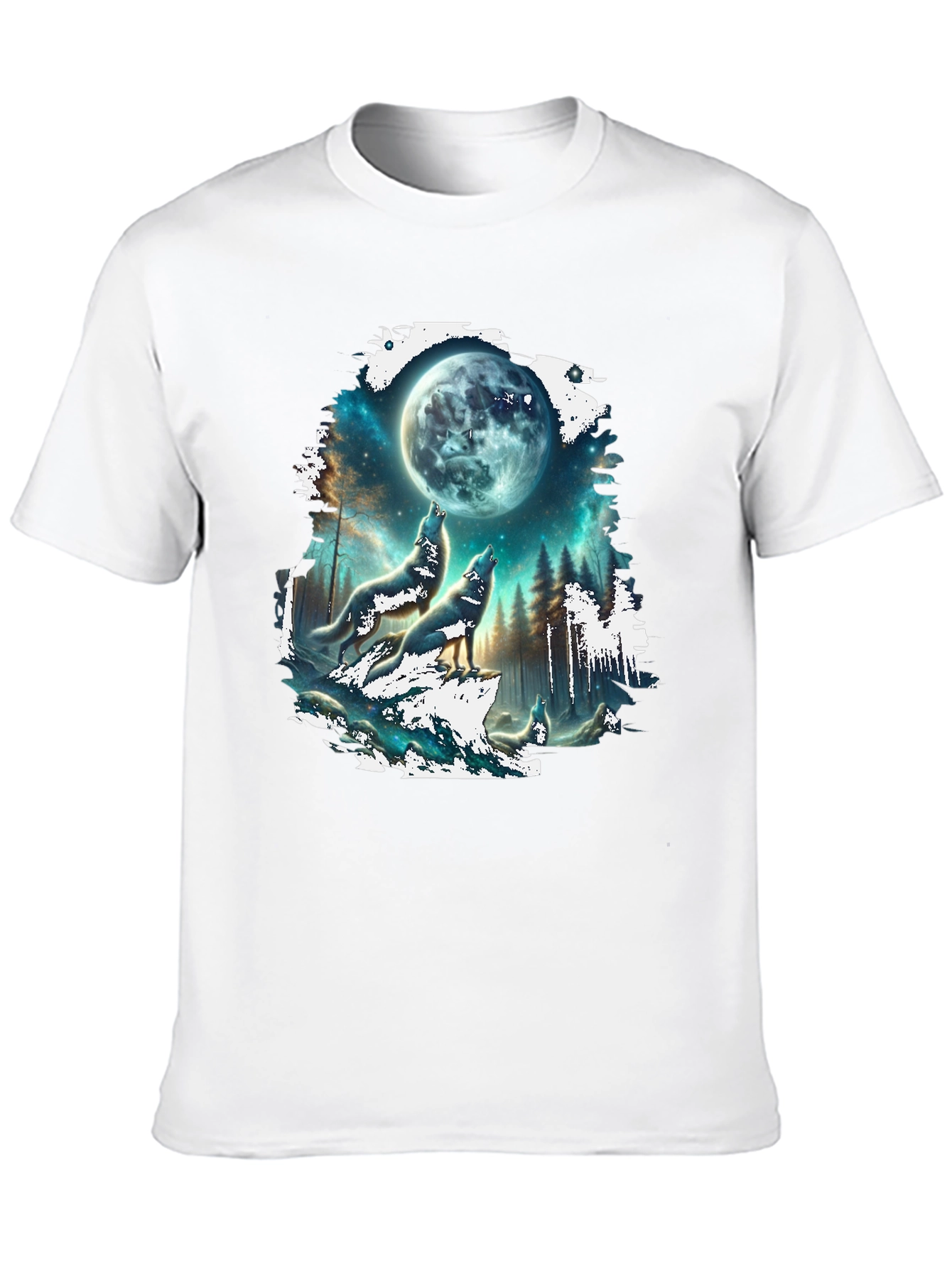 Wolf Moon T-Shirt - Black Graphic Tee