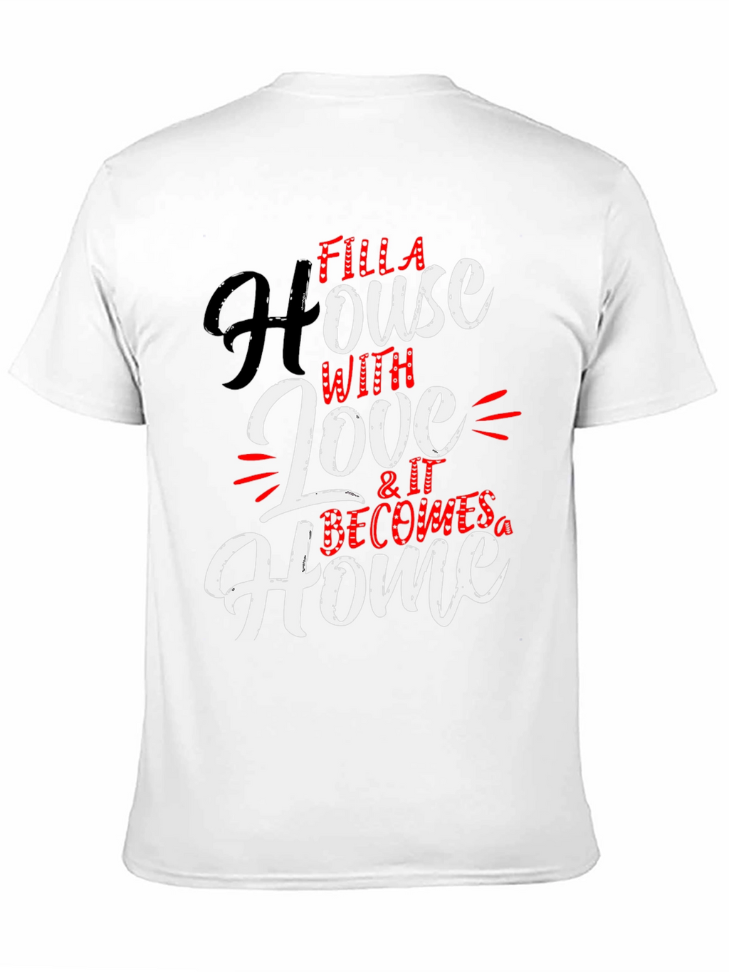 Filla House with Love Black T-Shirt
