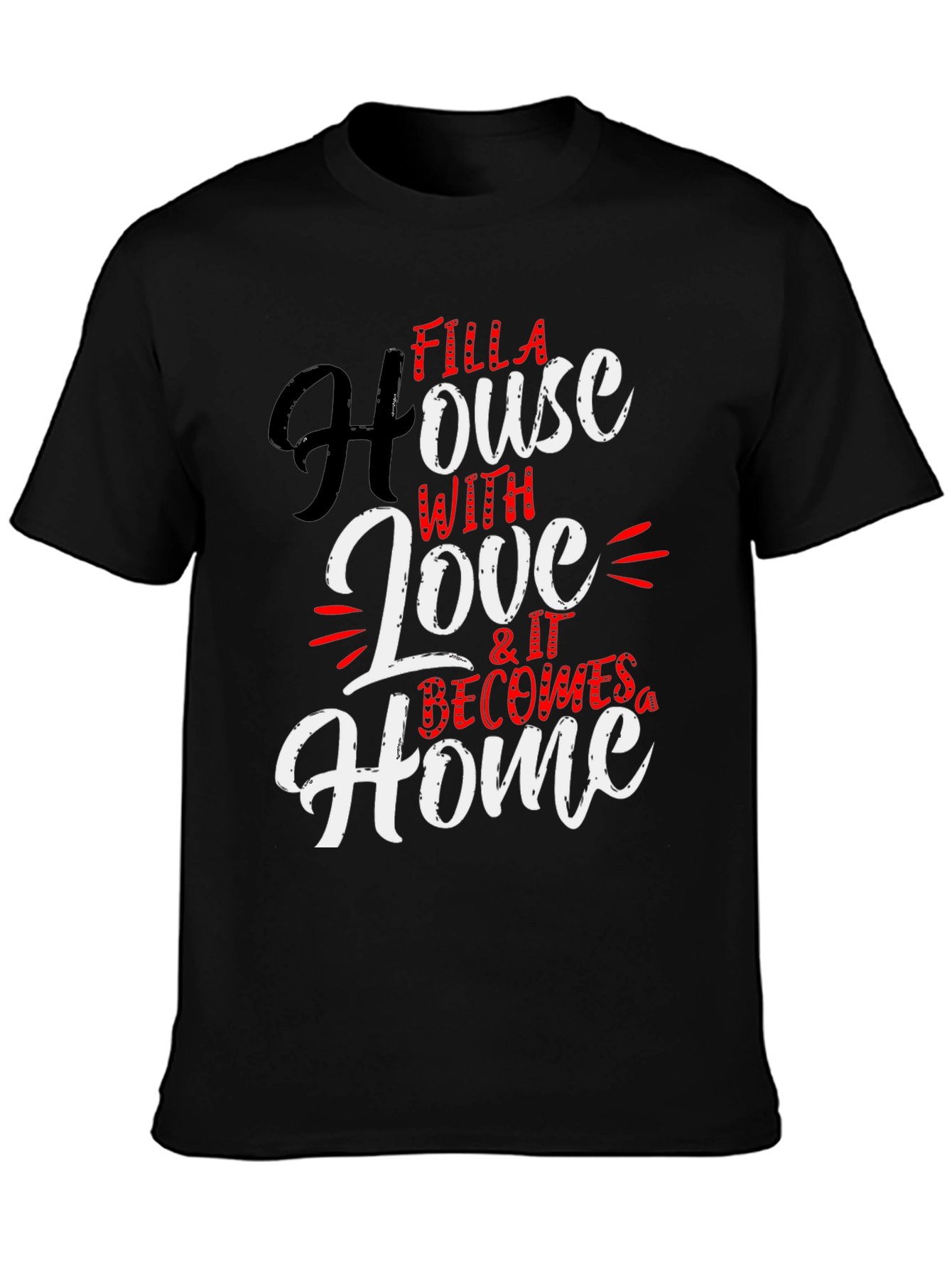 Filla House with Love Black T-Shirt