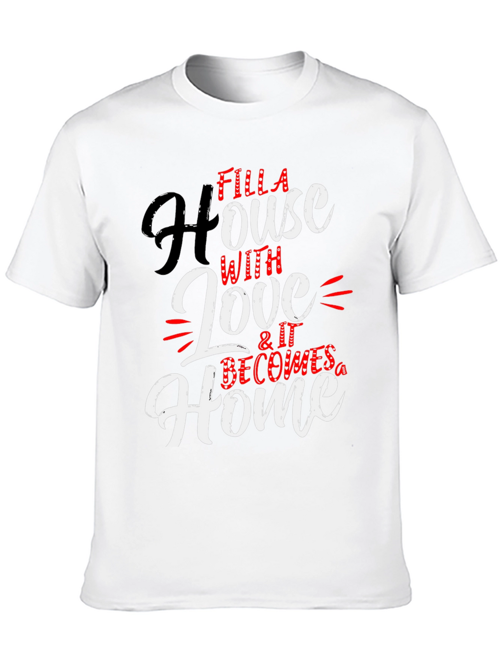 Filla House with Love Black T-Shirt