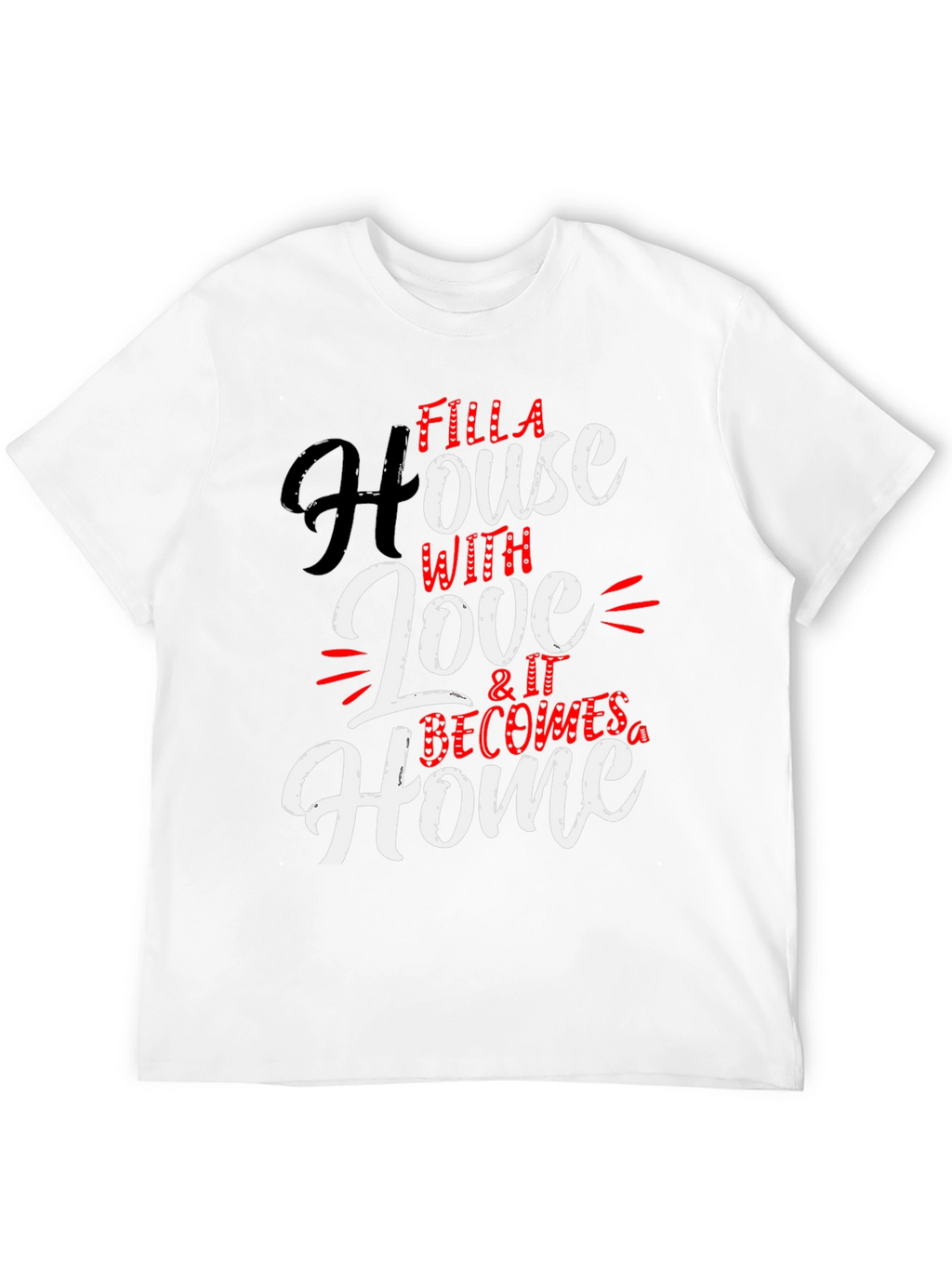 Filla House with Love Black T-Shirt