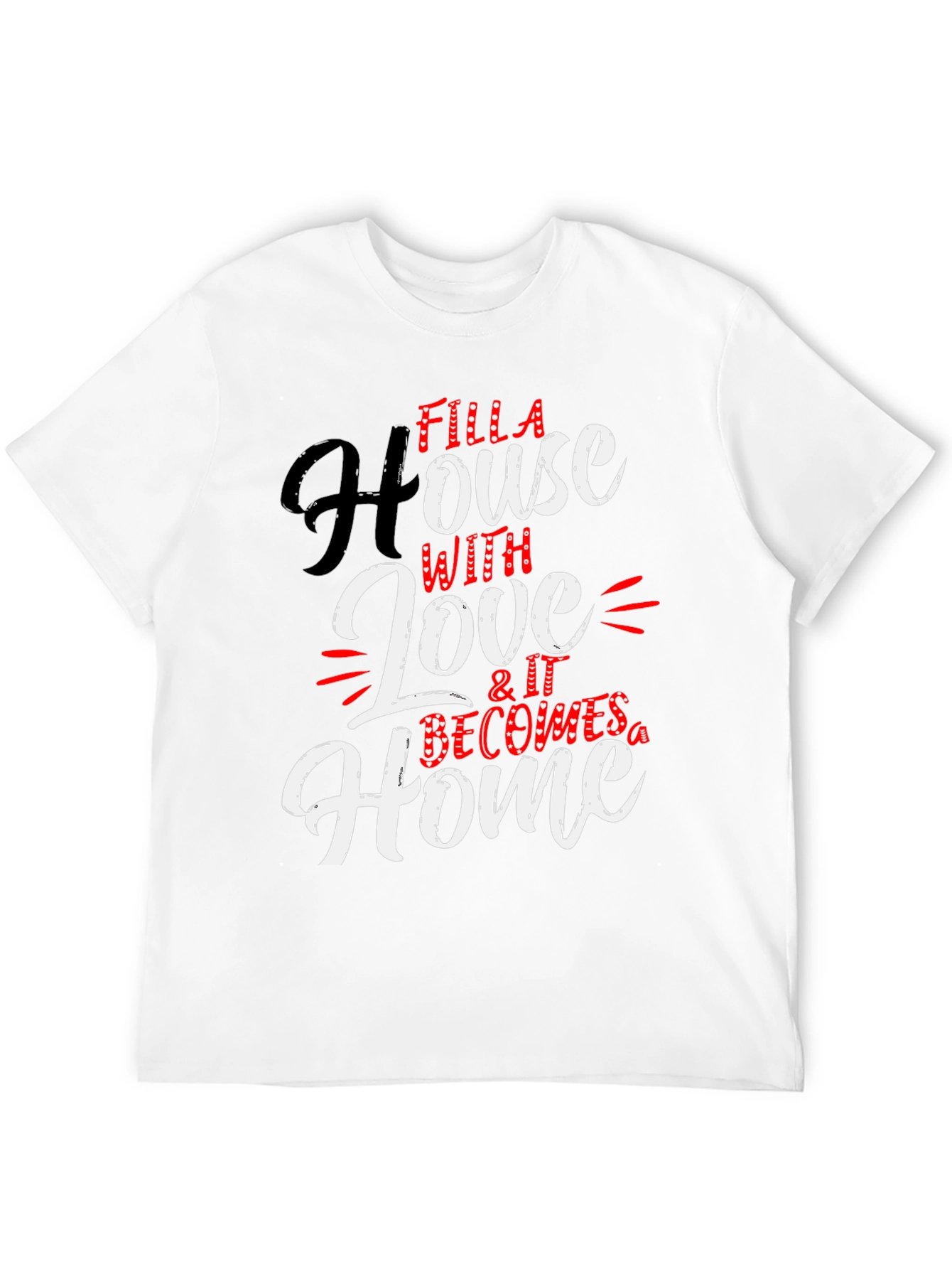 Filla House with Love Black T-Shirt