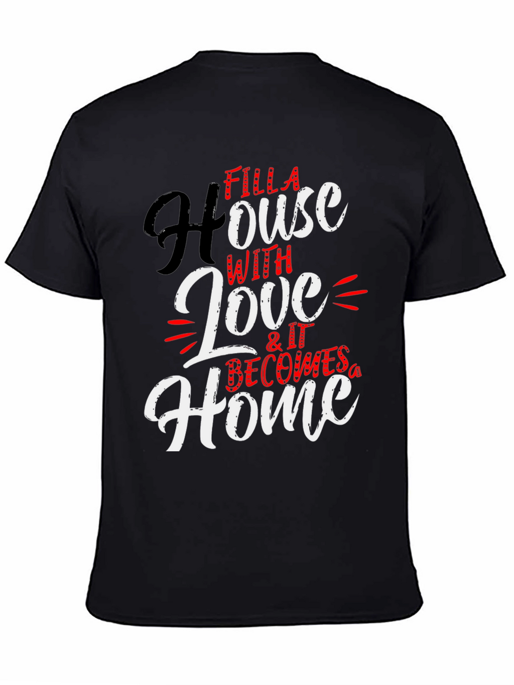 Filla House with Love Black T-Shirt