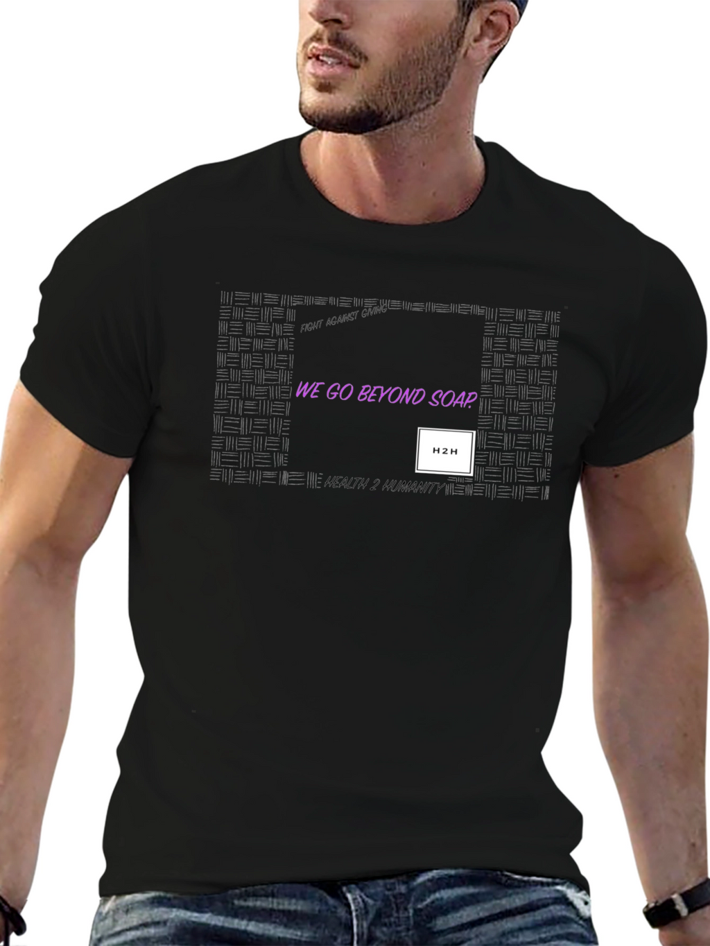 We Go Beyond Soap Black Graphic T-Shirt