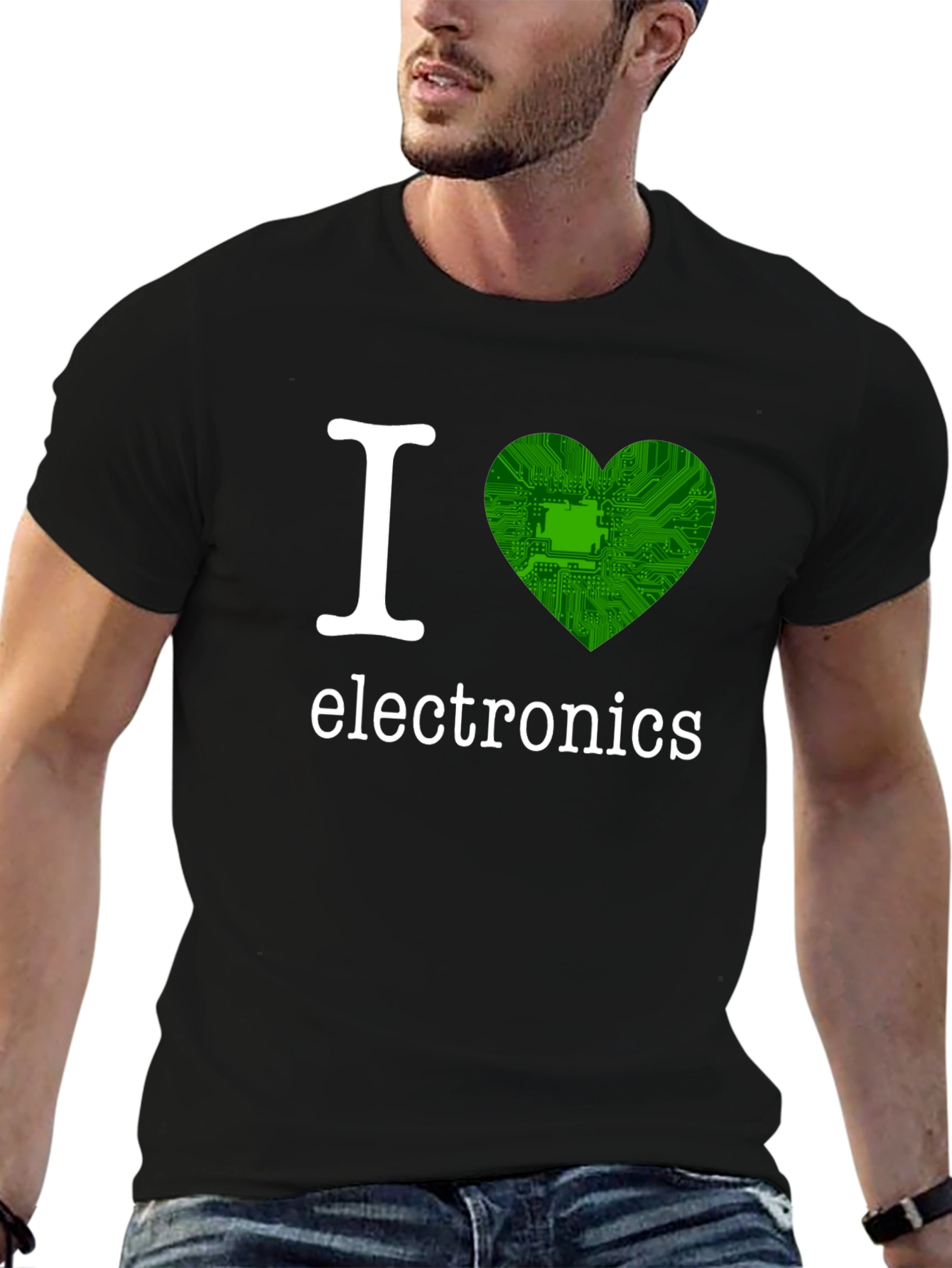 I Love Electronics T-Shirt - Circuit Board Heart