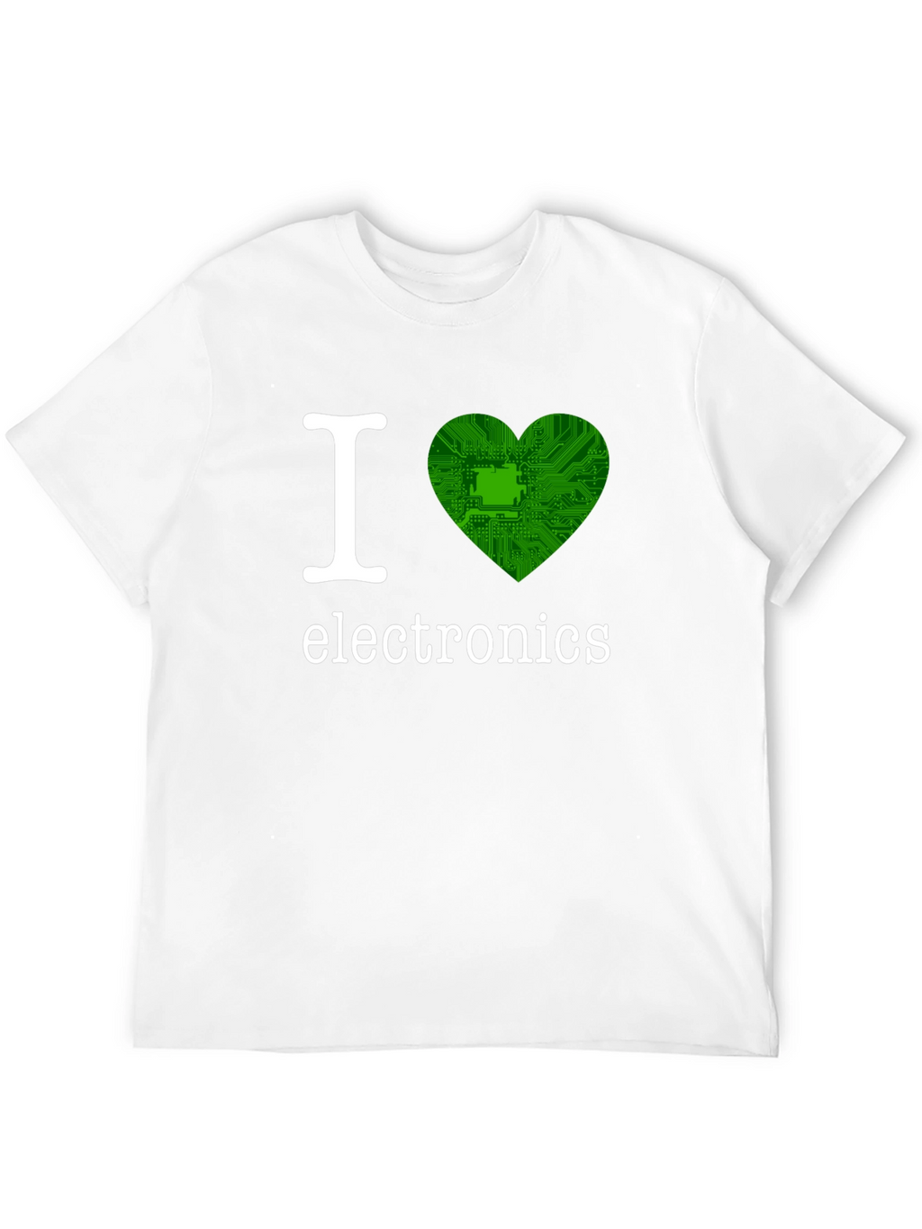 I Love Electronics T-Shirt - Circuit Board Heart