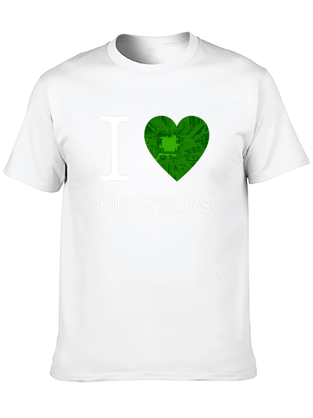 I Love Electronics T-Shirt - Circuit Board Heart