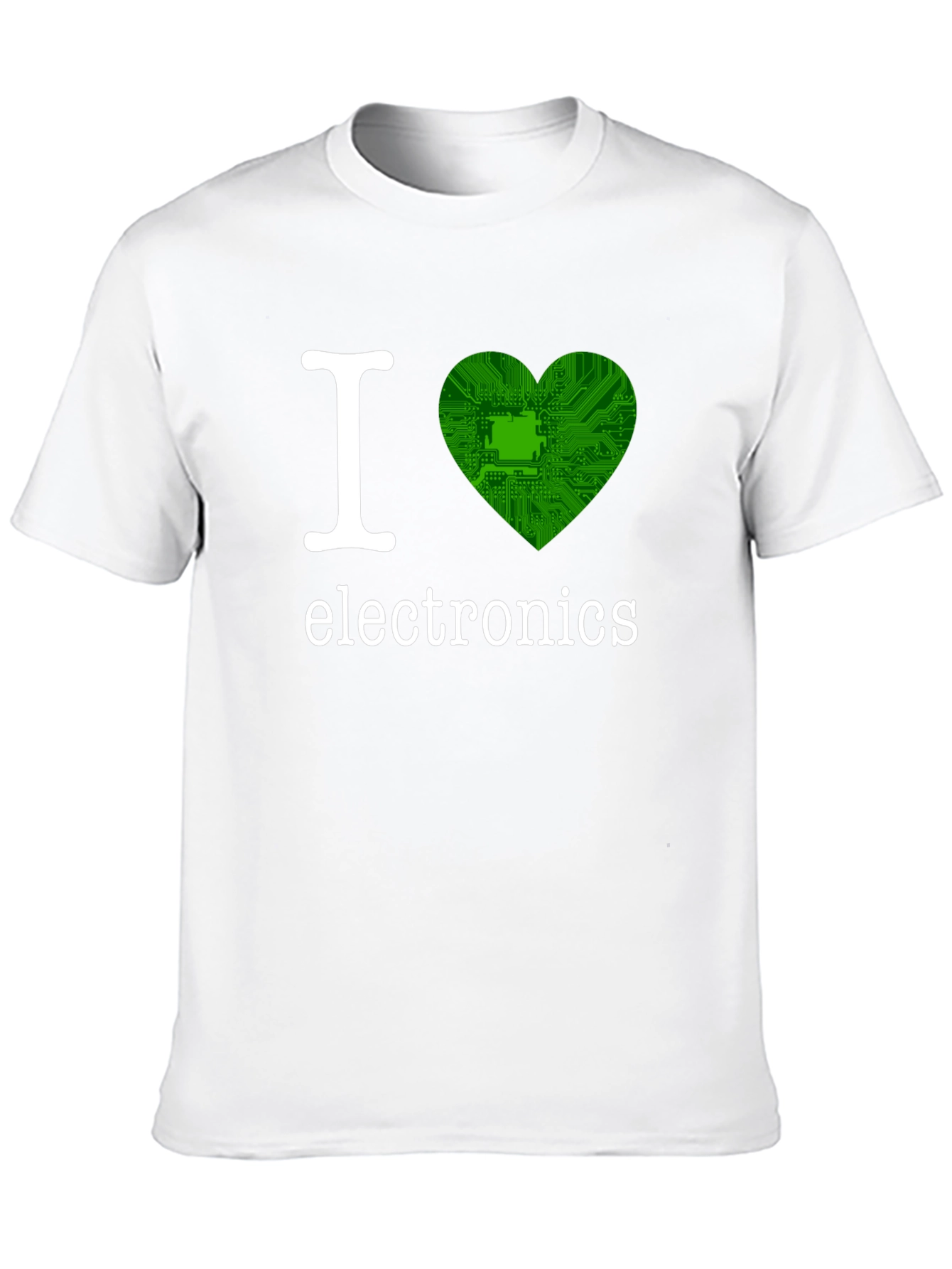 I Love Electronics T-Shirt - Circuit Board Heart