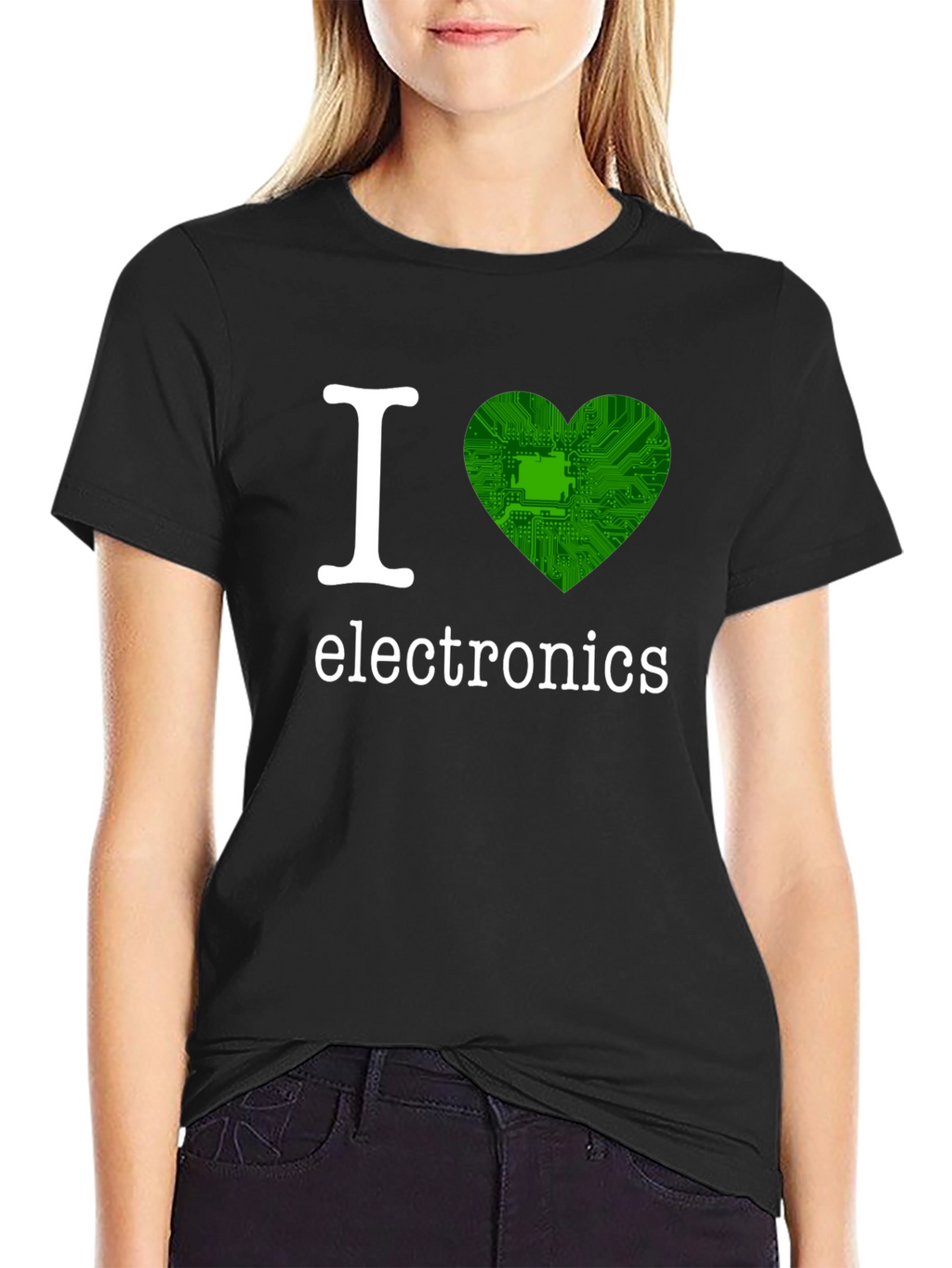 I Love Electronics T-Shirt - Circuit Board Heart