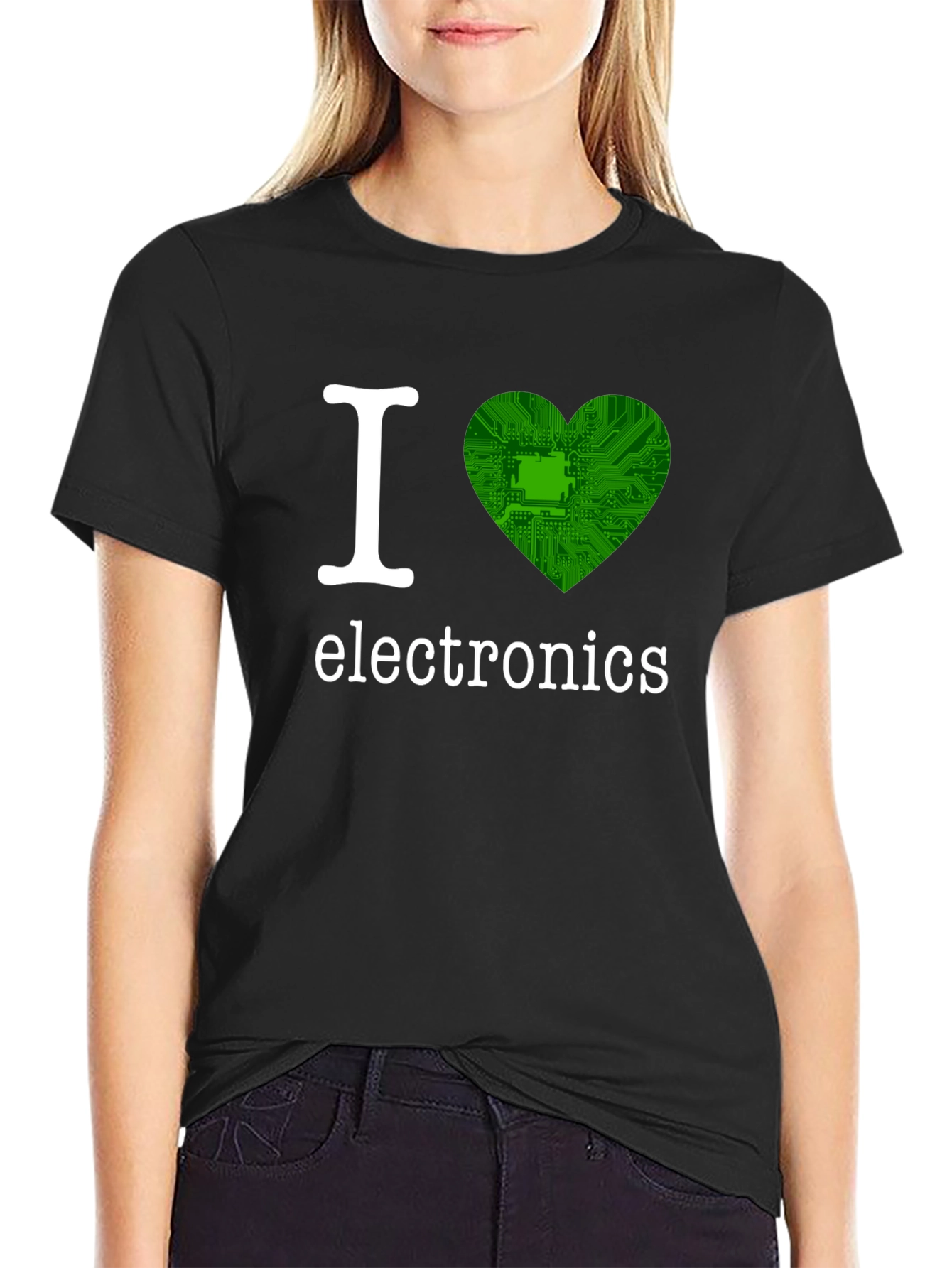 I Love Electronics T-Shirt - Circuit Board Heart