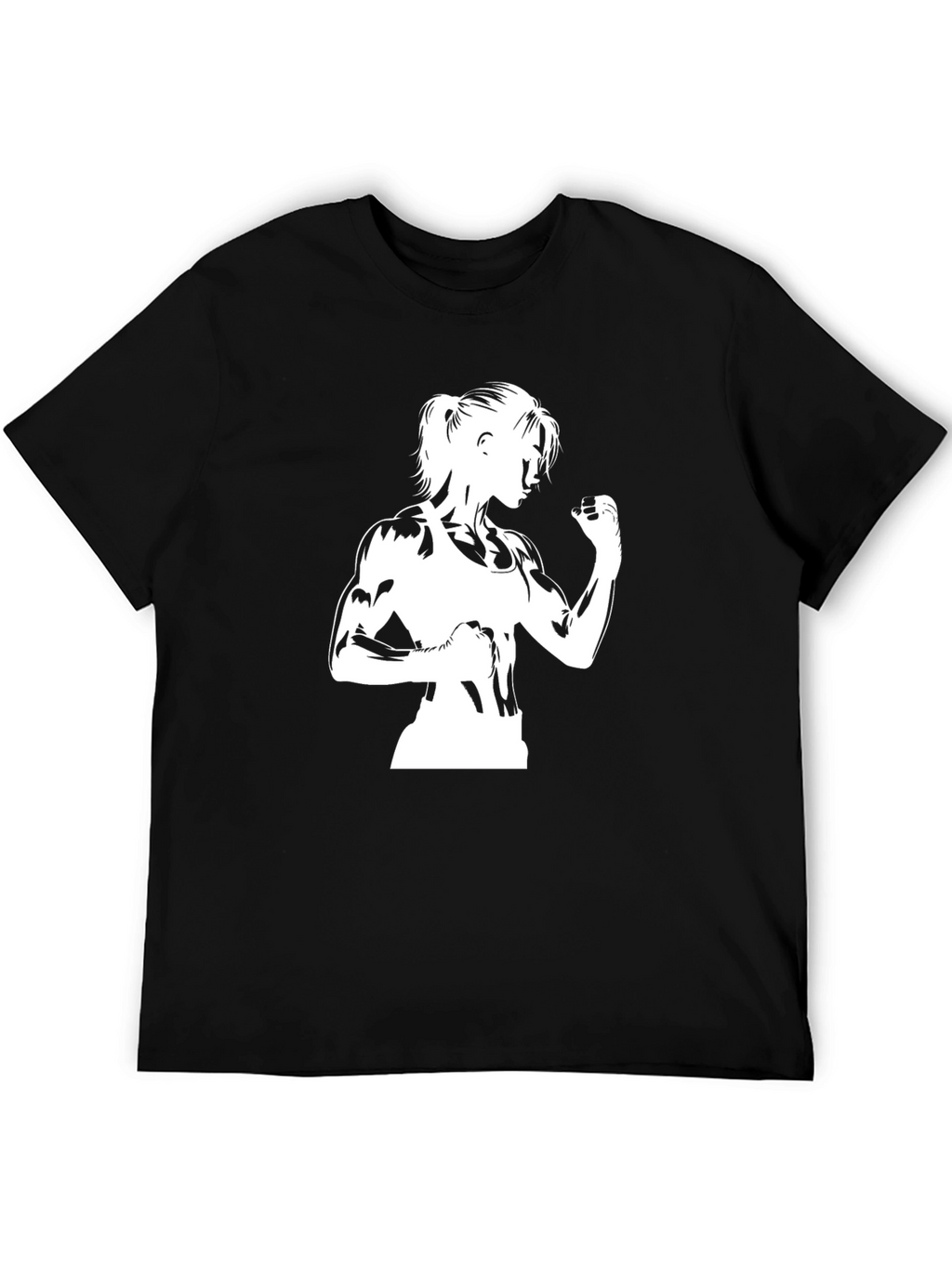 Fitness Graphic Tee - Black Cotton T-Shirt