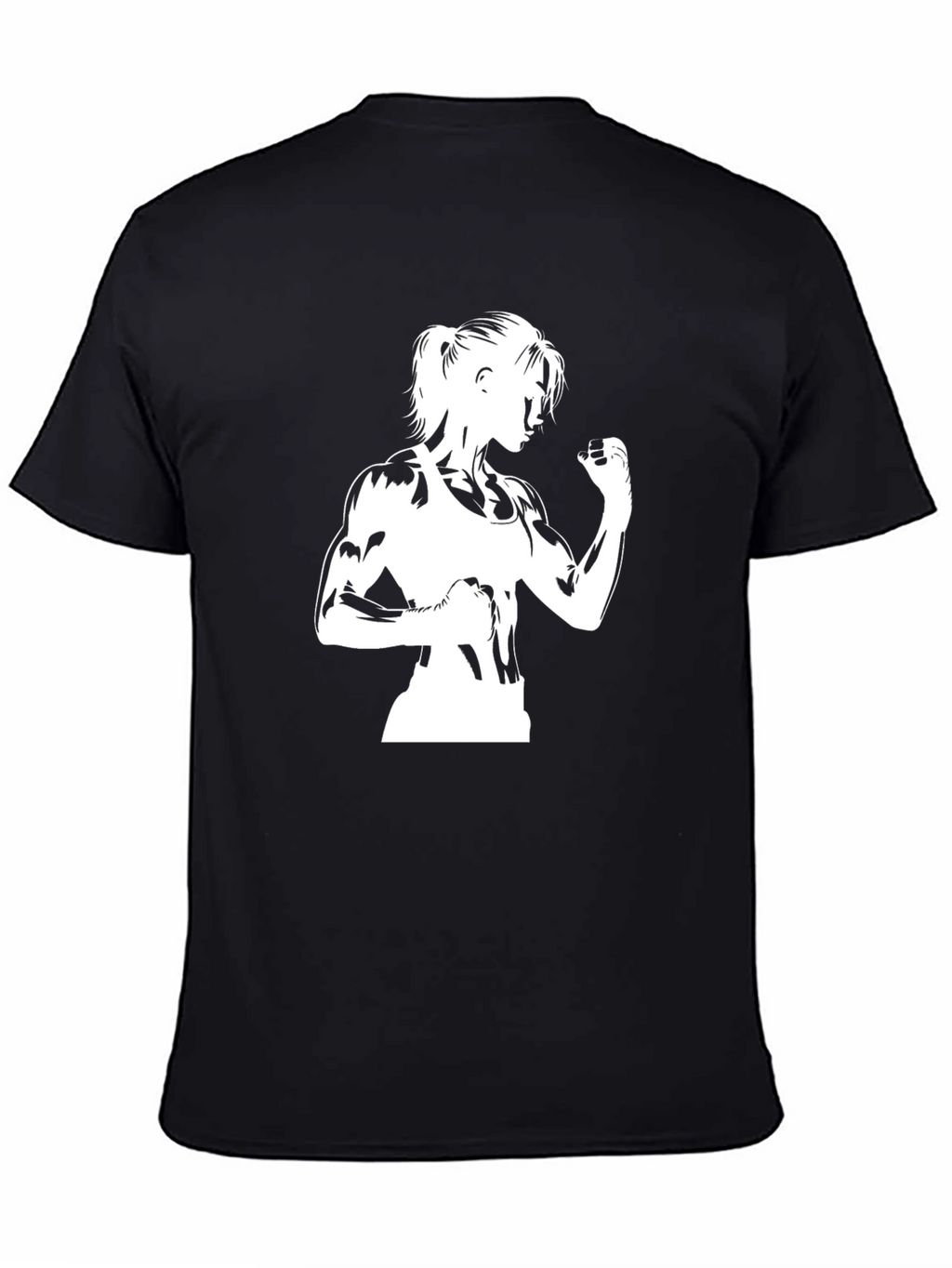Fitness Graphic Tee - Black Cotton T-Shirt