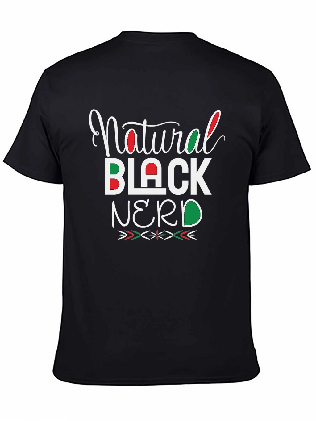 Natural Black Nerd Graphic T-Shirt