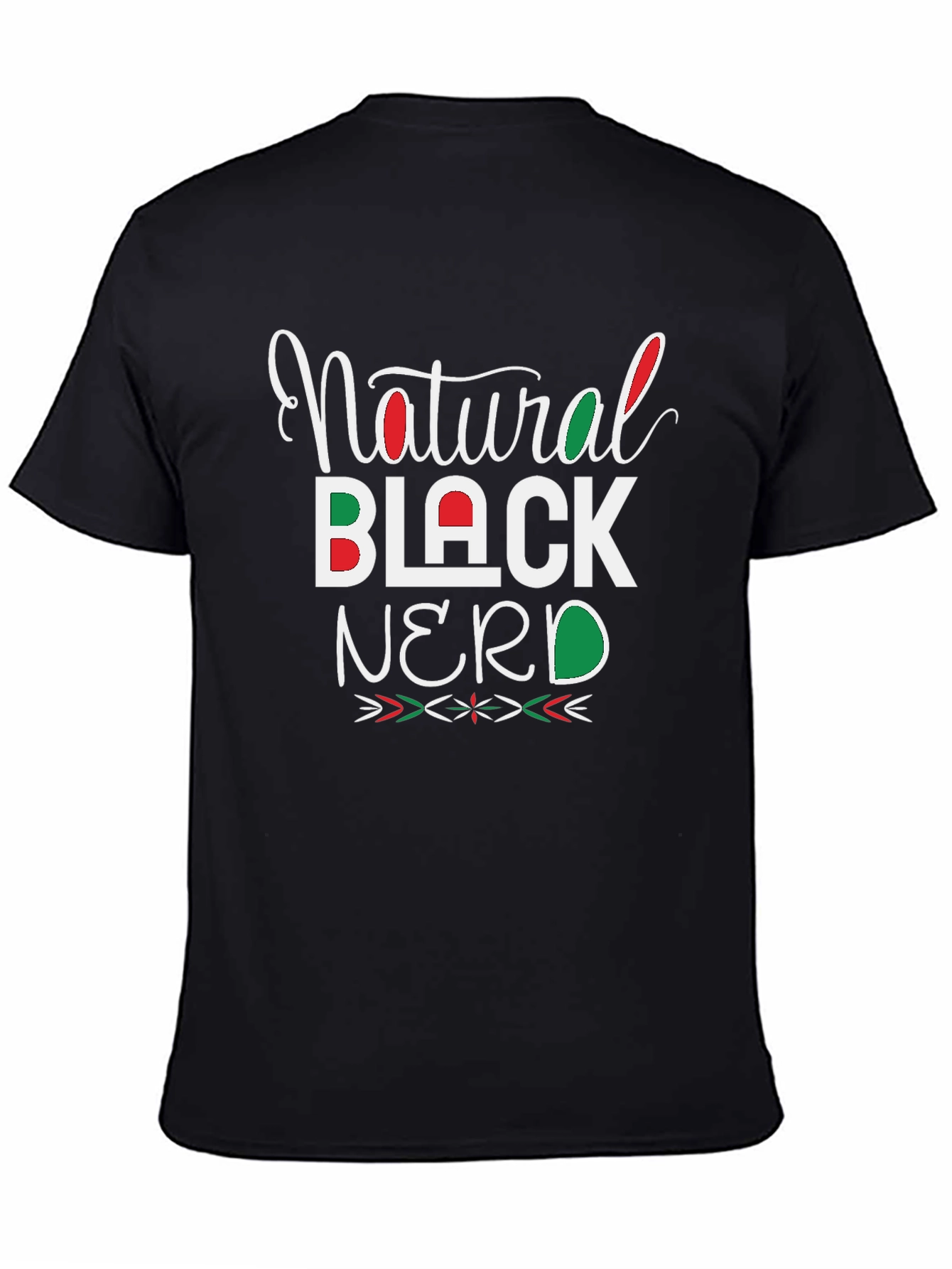 Natural Black Nerd Graphic T-Shirt