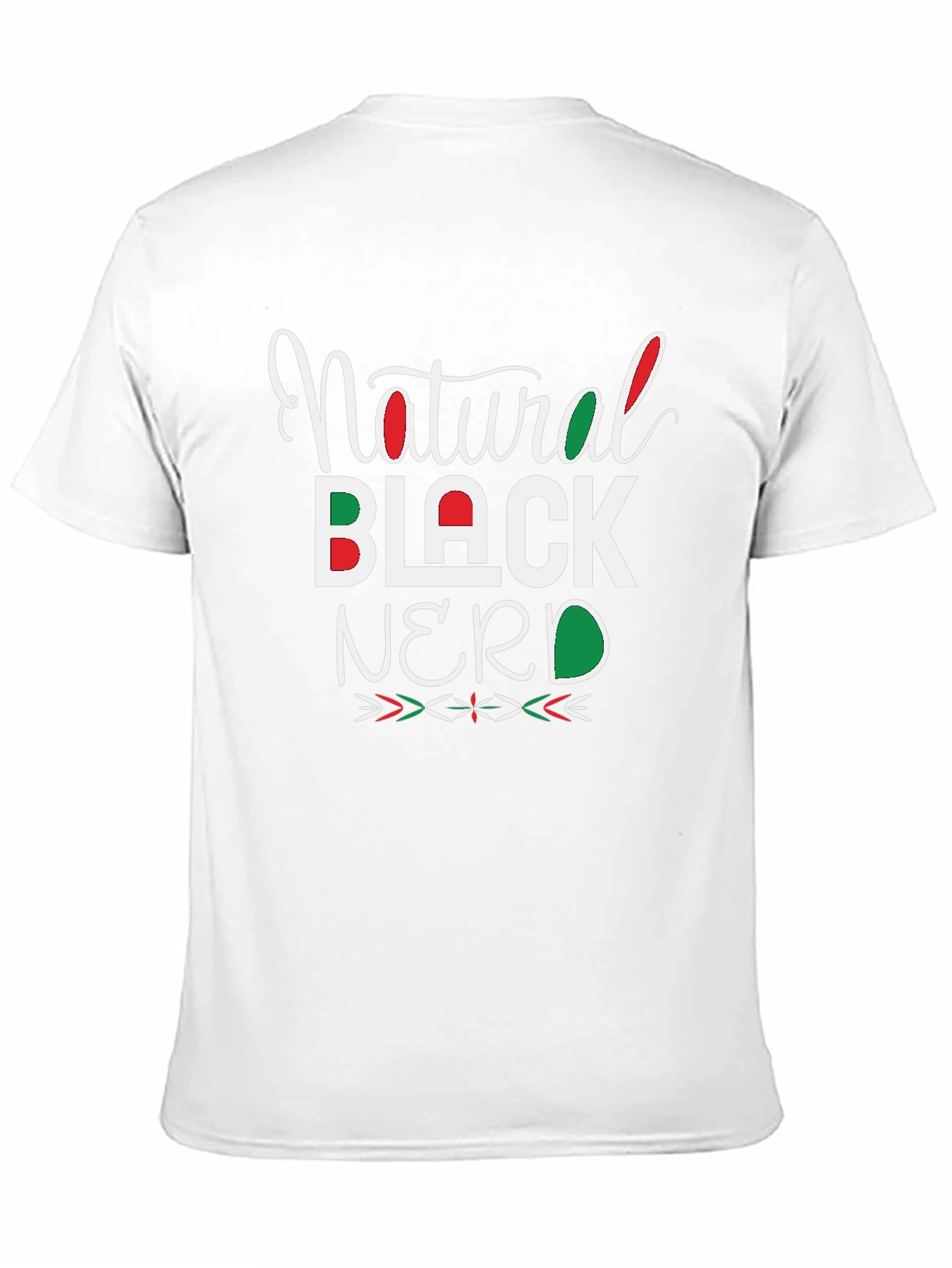 Natural Black Nerd Graphic T-Shirt