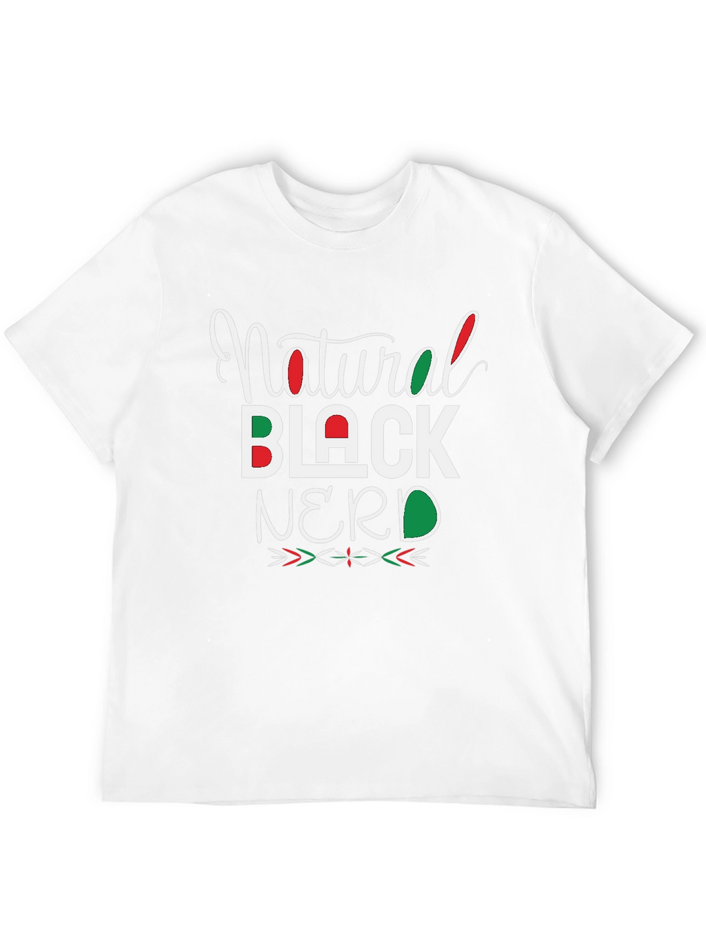 Natural Black Nerd Graphic T-Shirt