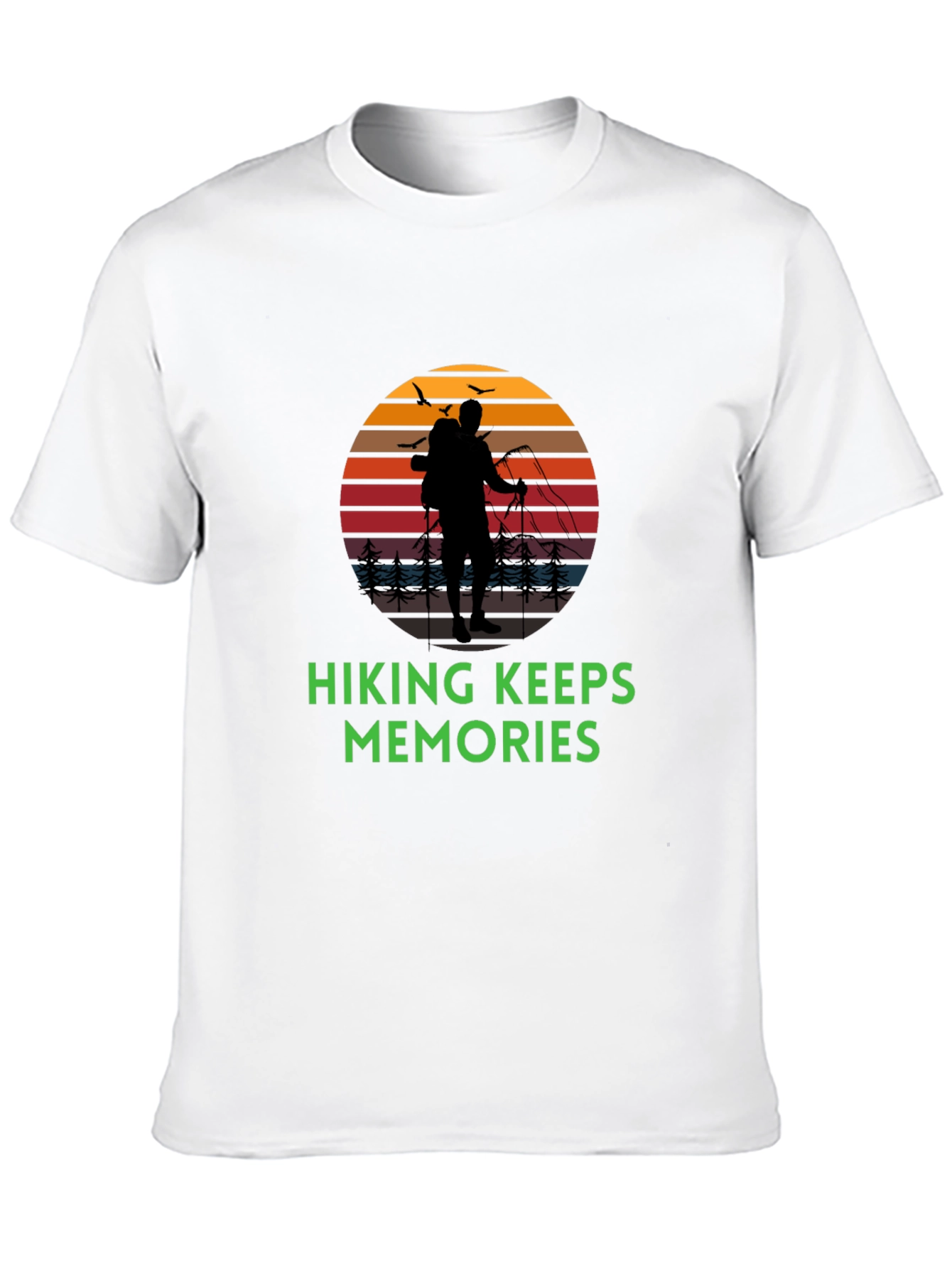 Hiking Keeps Memories T-Shirt - Black