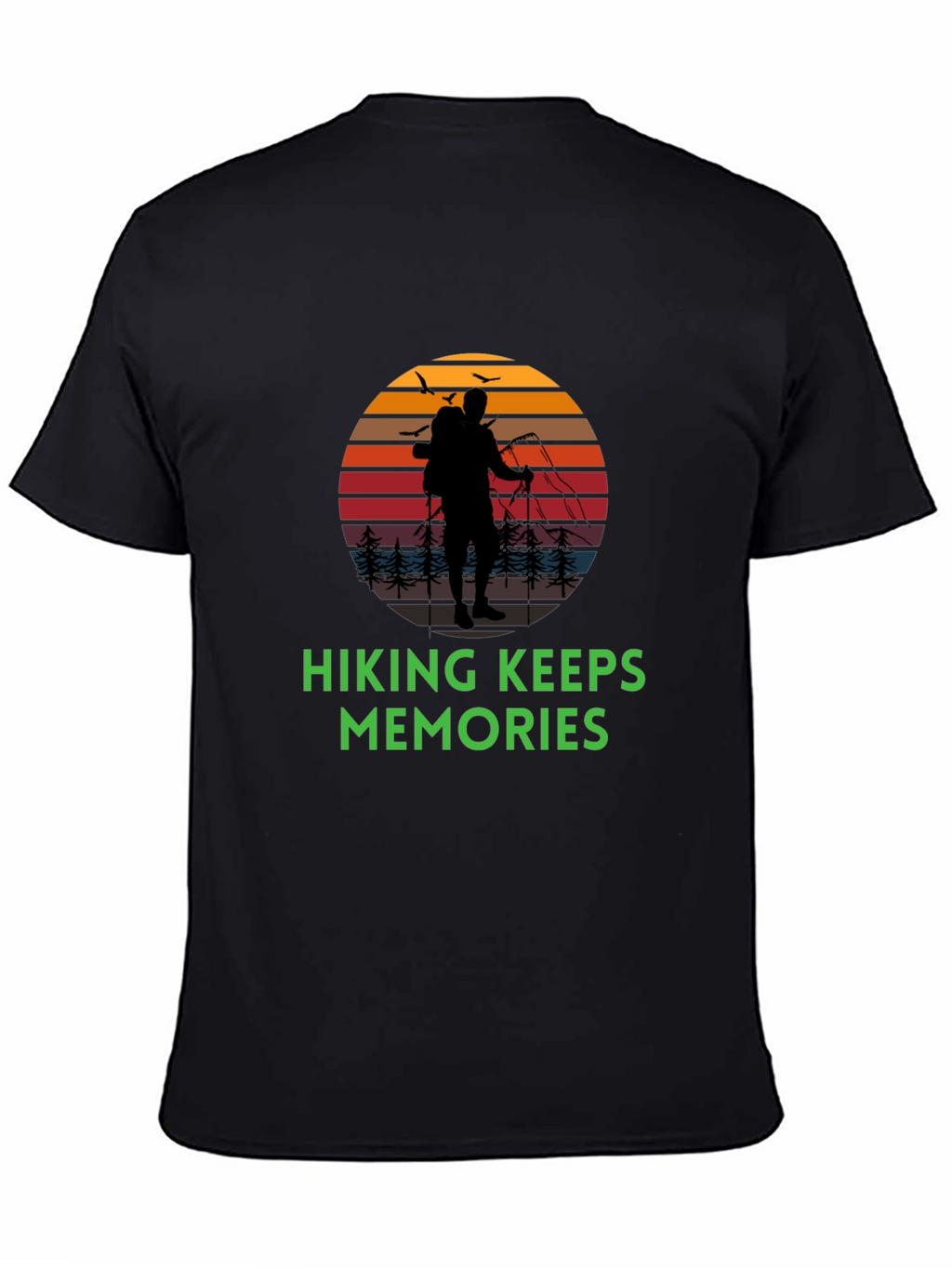 Hiking Keeps Memories T-Shirt - Black