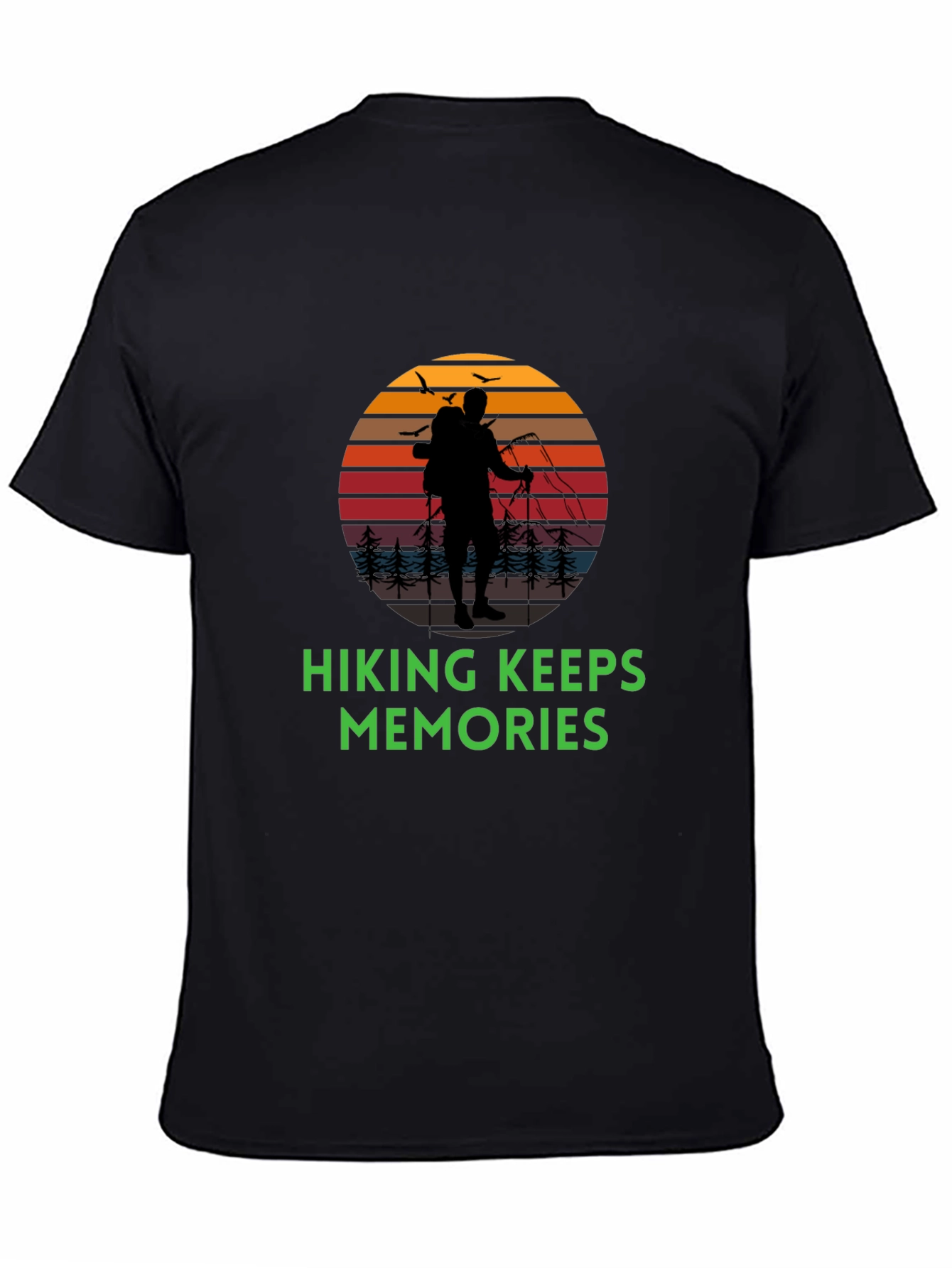 Hiking Keeps Memories T-Shirt - Black