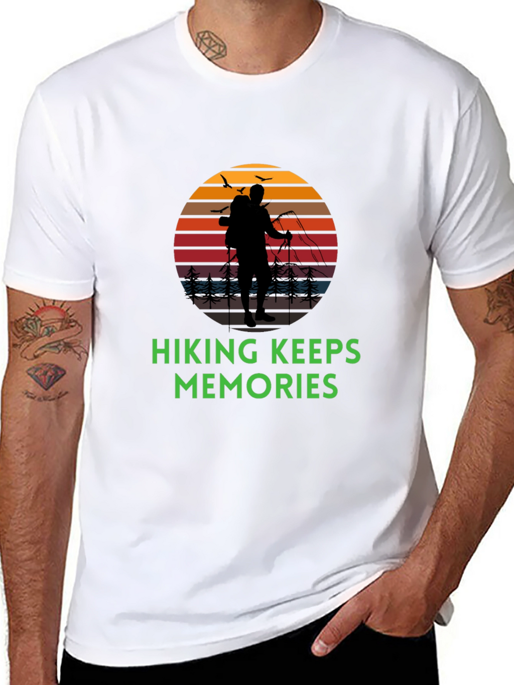Hiking Keeps Memories T-Shirt - Black