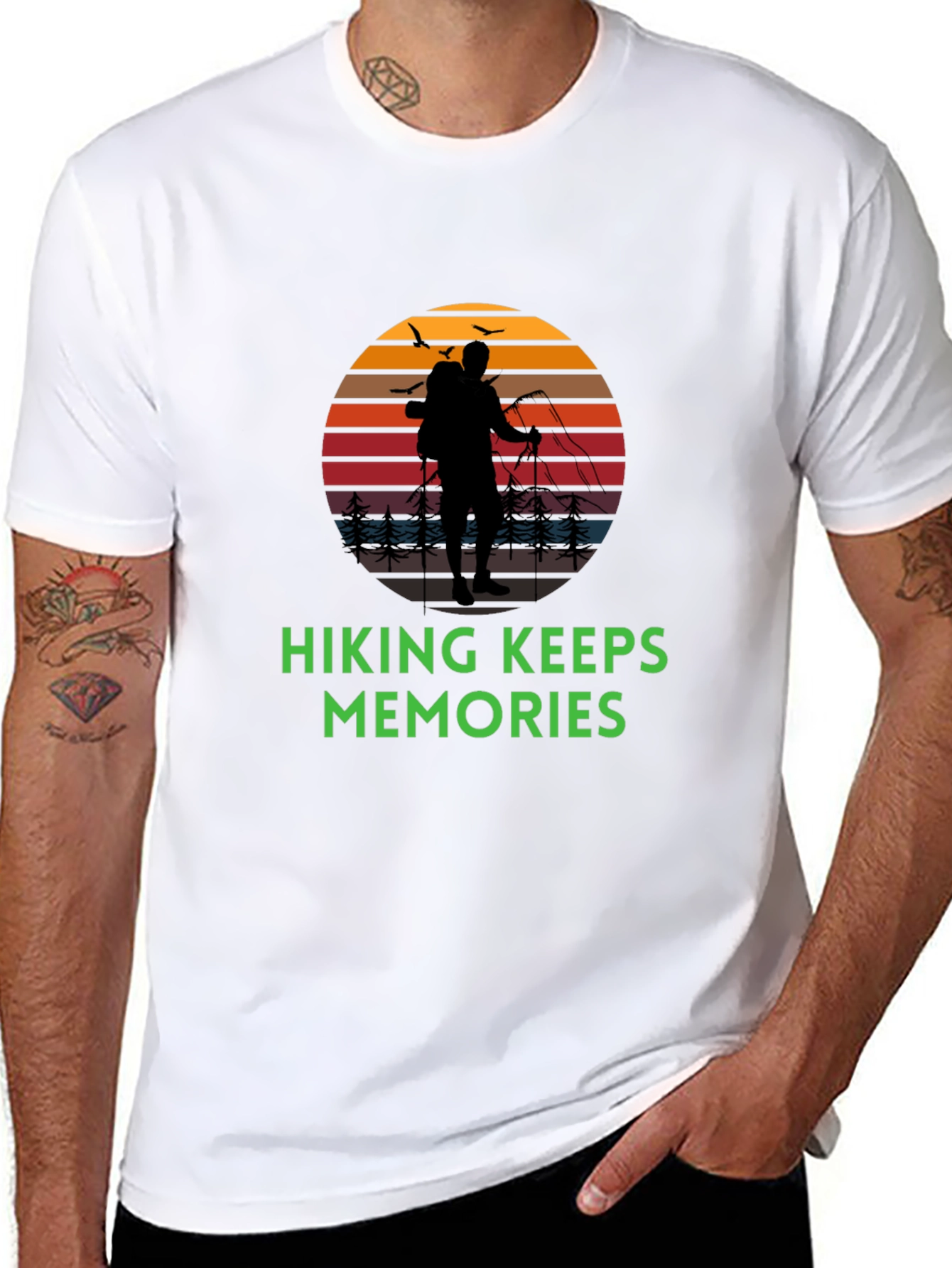 Hiking Keeps Memories T-Shirt - Black