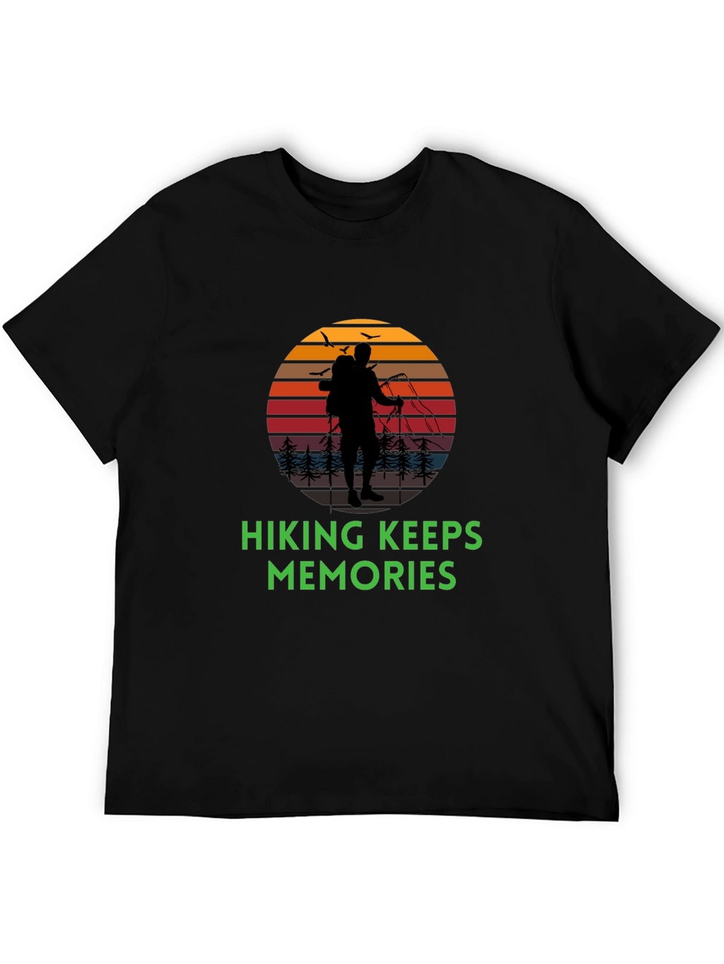 Hiking Keeps Memories T-Shirt - Black