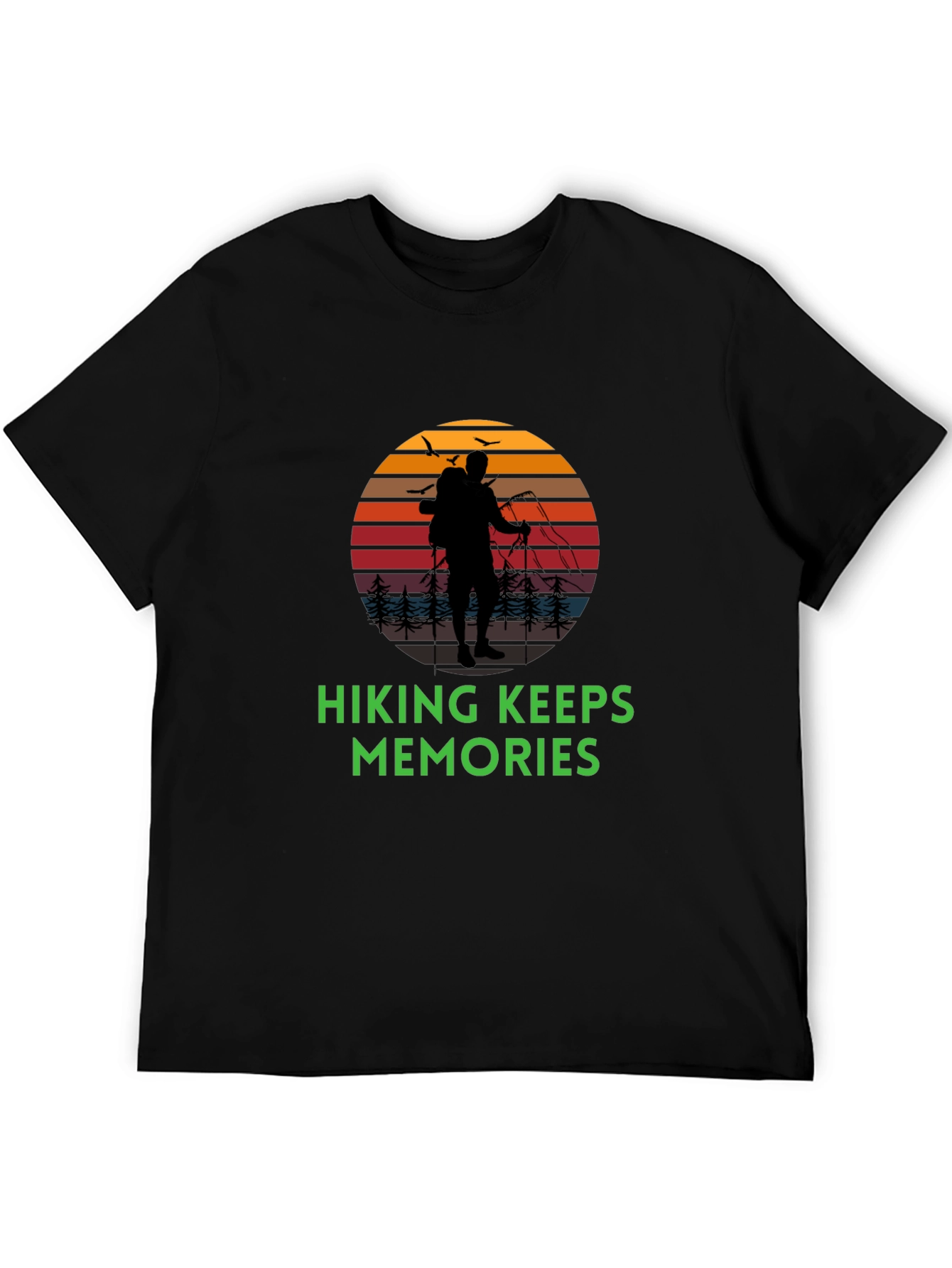 Hiking Keeps Memories T-Shirt - Black