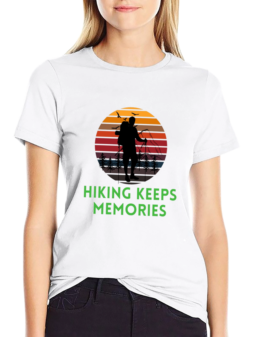 Hiking Keeps Memories T-Shirt - Black