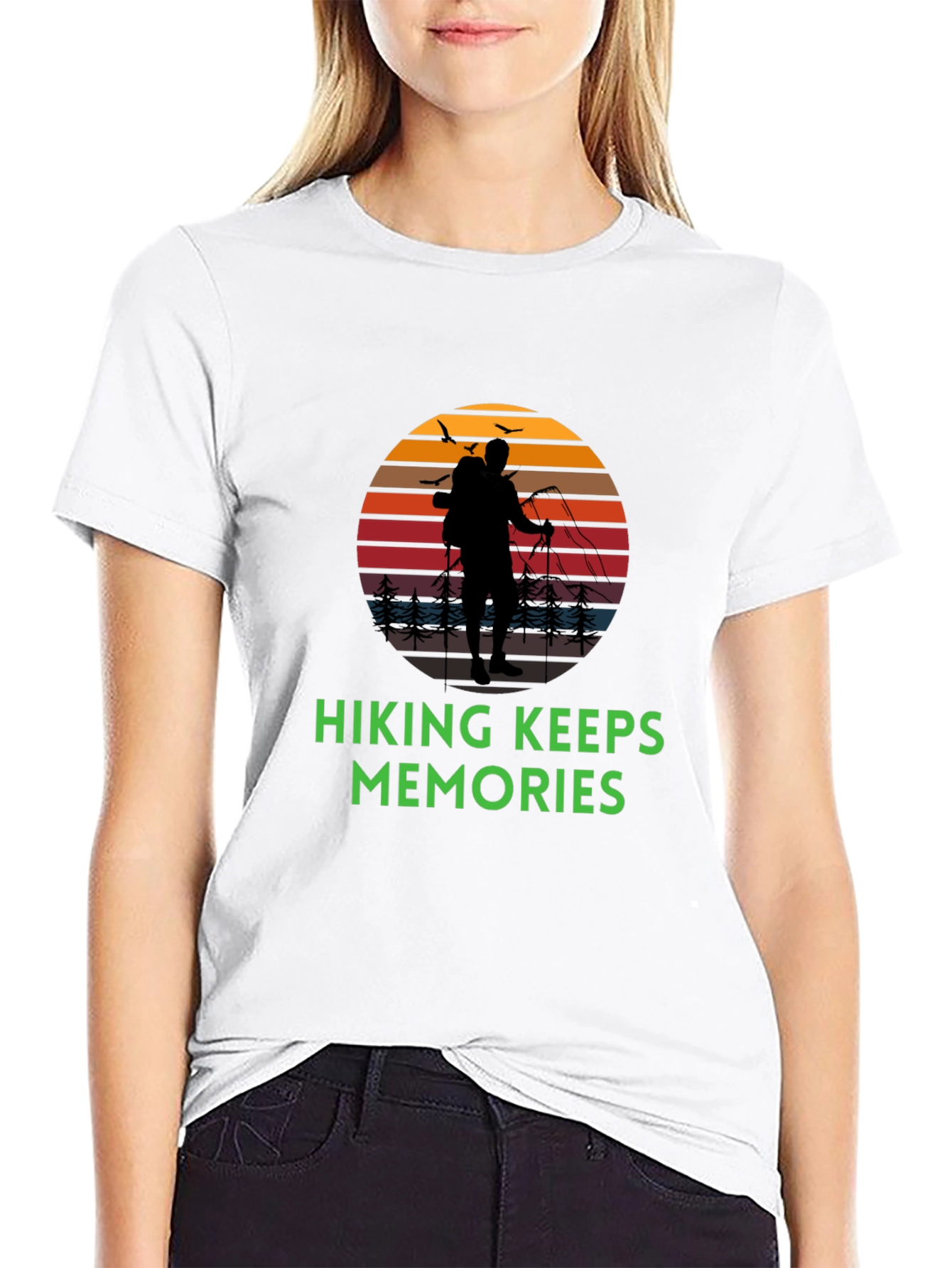 Hiking Keeps Memories T-Shirt - Black
