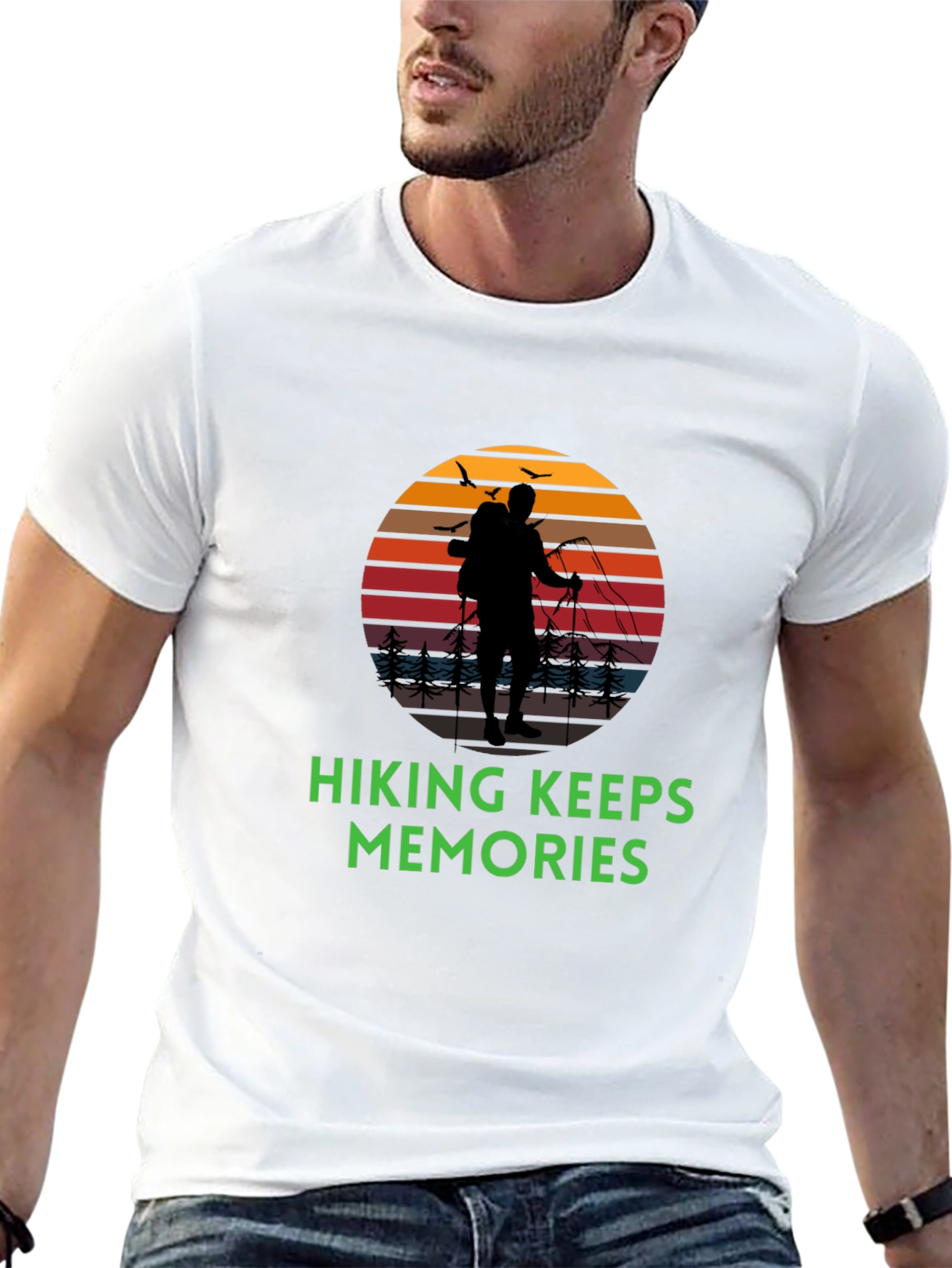 Hiking Keeps Memories T-Shirt - Black