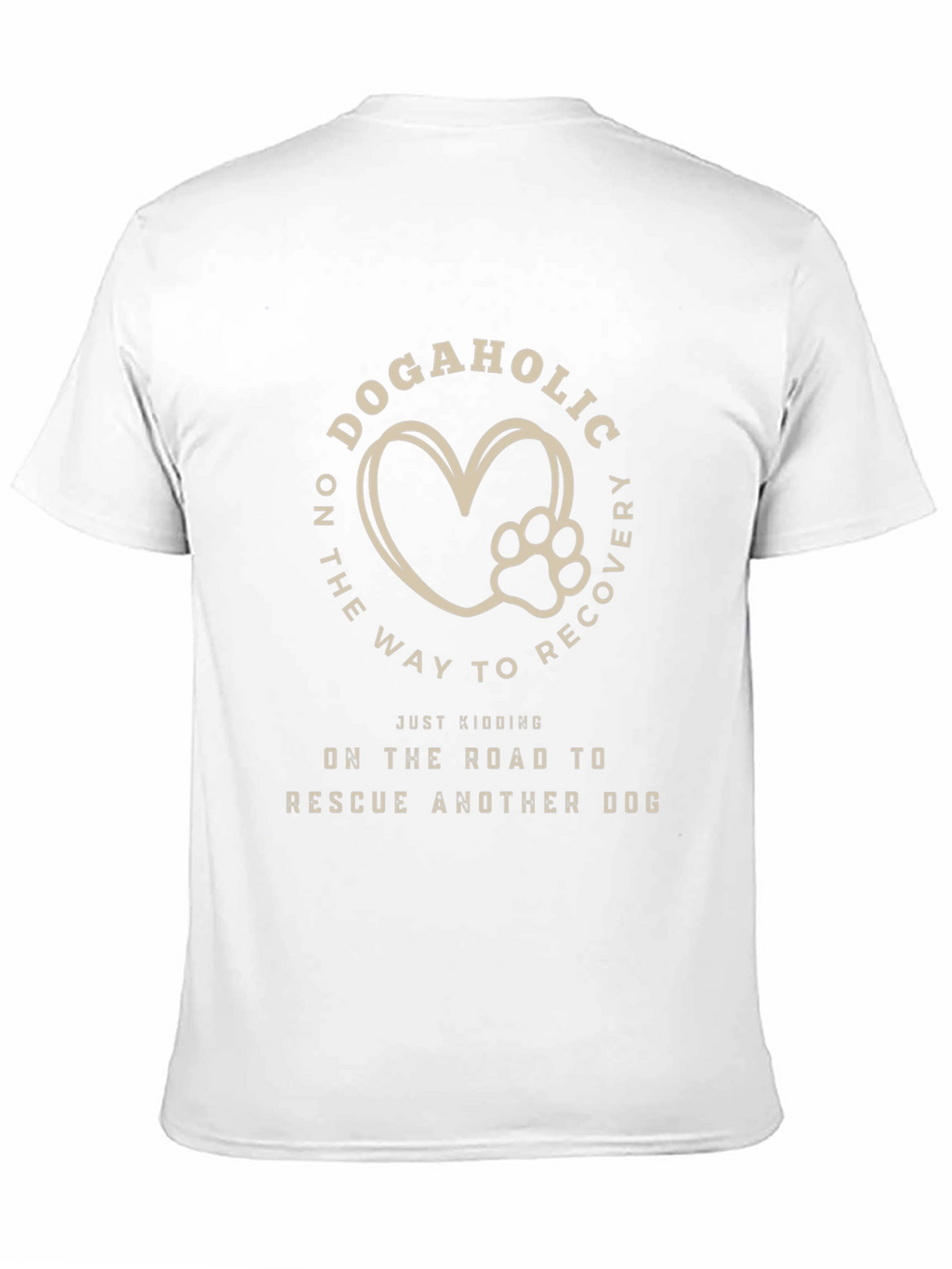 Dogaholic Rescue T-Shirt - Heart Paw Design