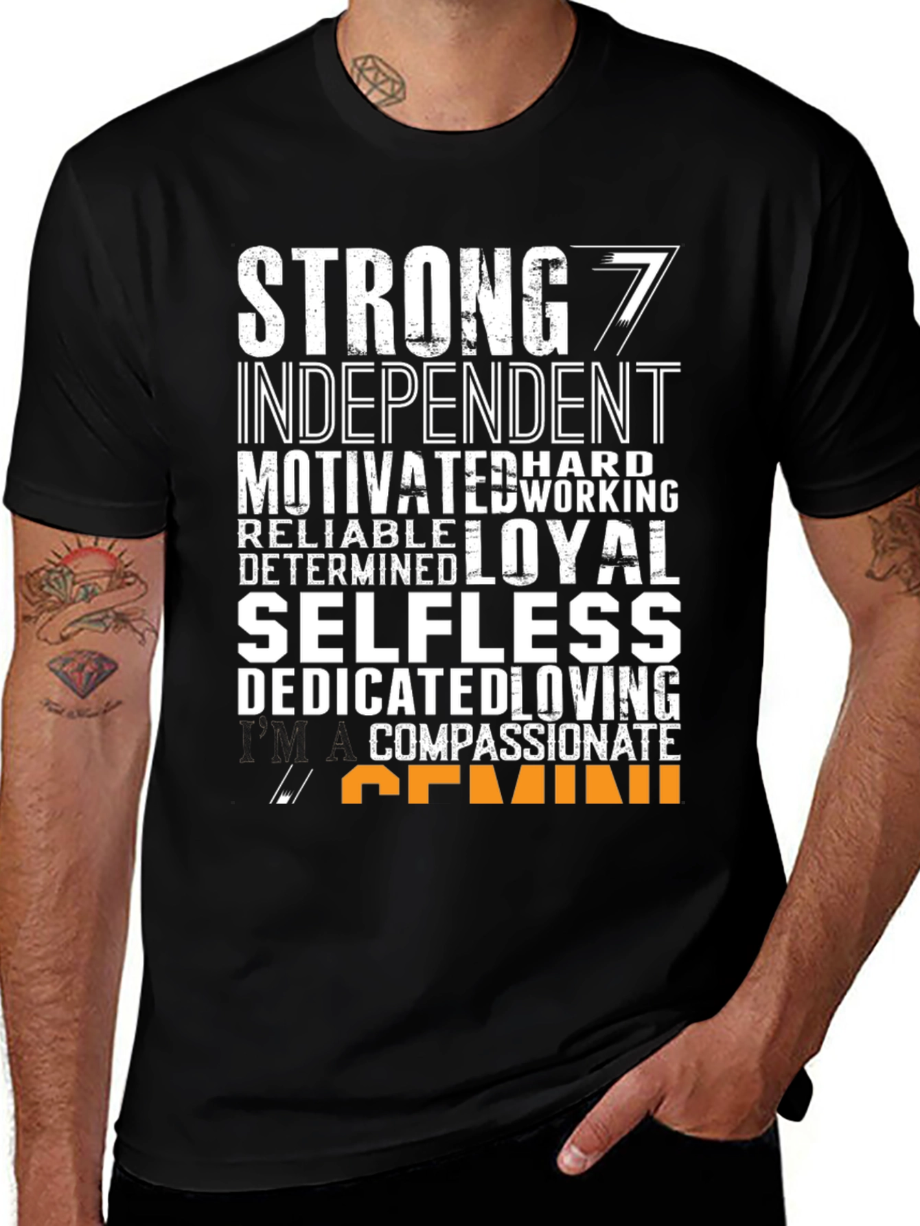 Gemini Zodiac T-Shirt - Strong Loyal Selfless