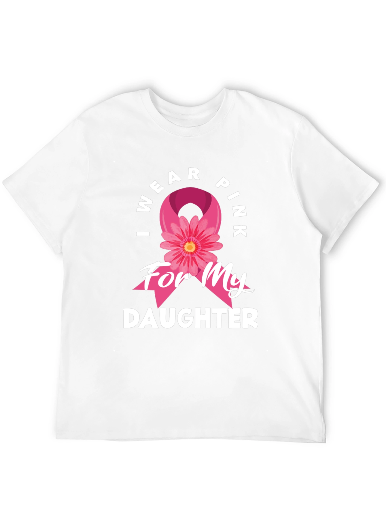 I Wear Pink for My Daughter Breast Cancer Awareness T-Shirt